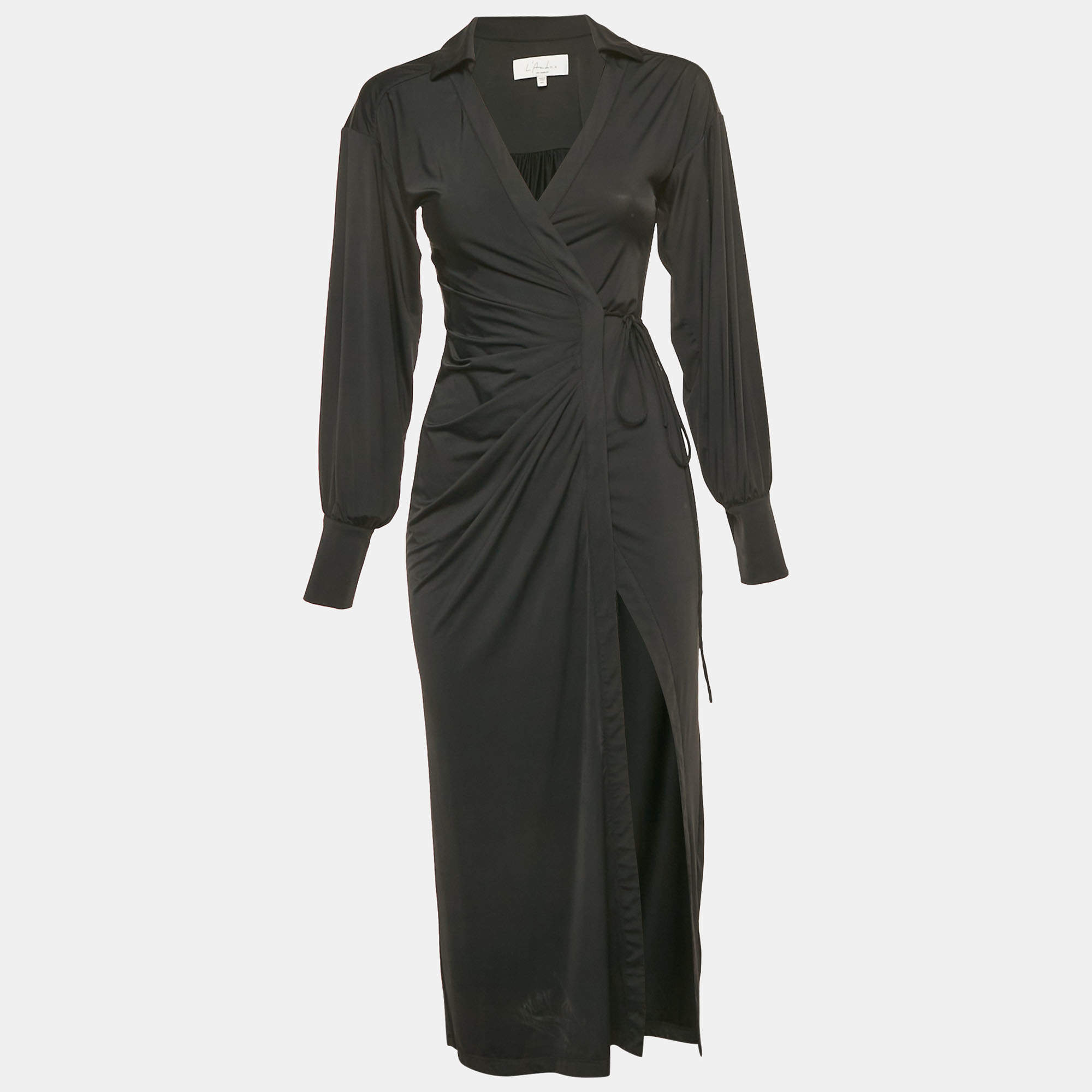 مملوكة مسبقًا فستان أكاديميه قميص أسود ملفوف متداخل صغير جدًا جدًا