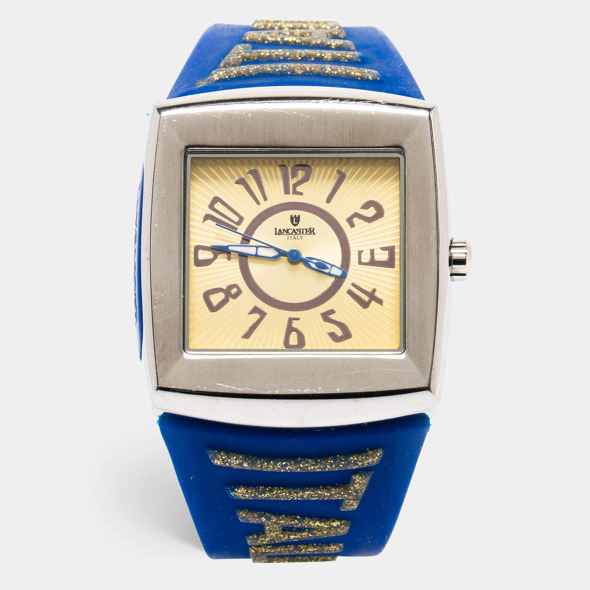 Lancaster Yellow Stainless Steel Silicone N°0334 Men's Wristwatch 46 mm