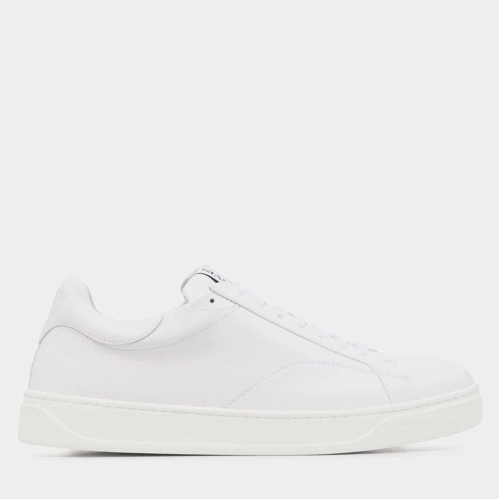 Pre Owned Lanvin Leather Sneaker in White Size 35