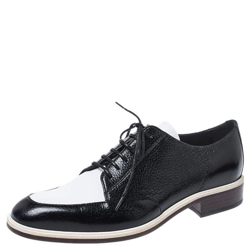 Lanvin Two Tone Leather Derby Shoes 