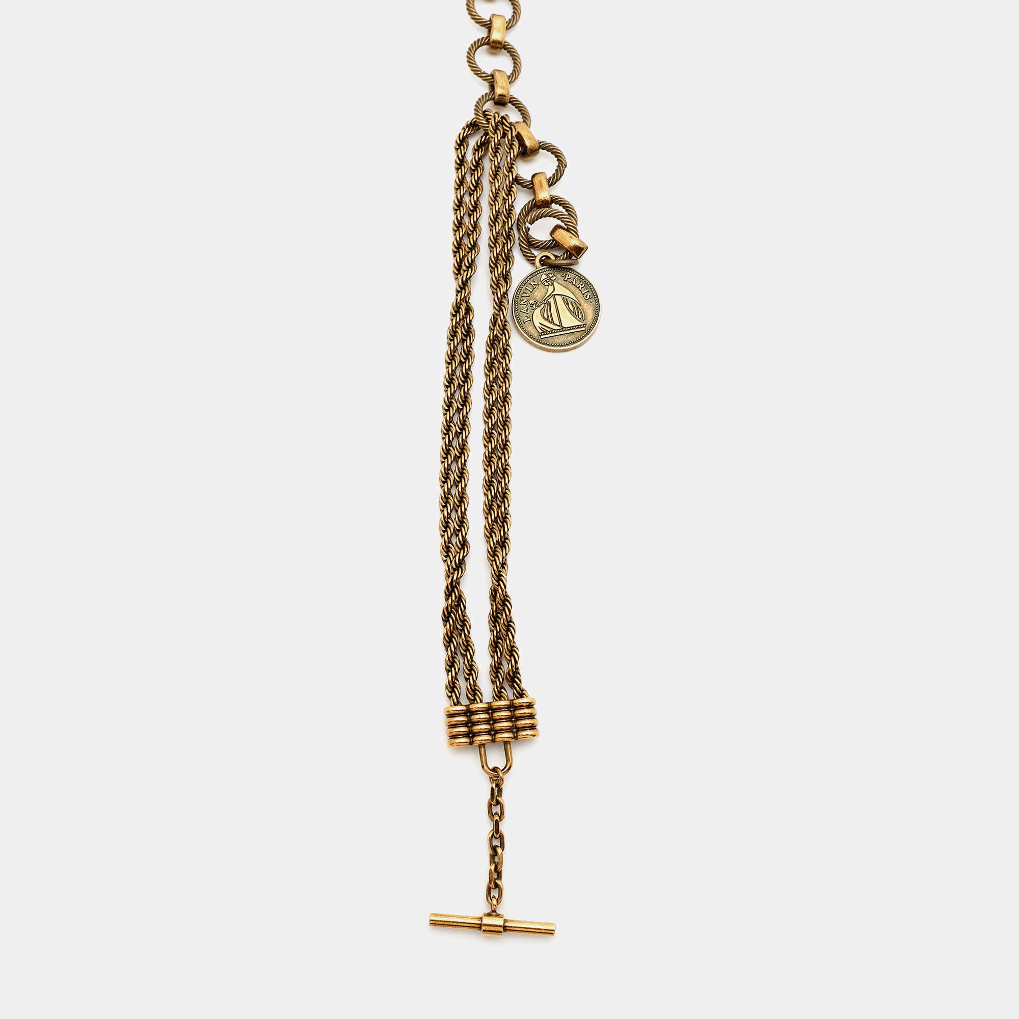 Pre Owned Lanvin Antique Gold Tone Necklace