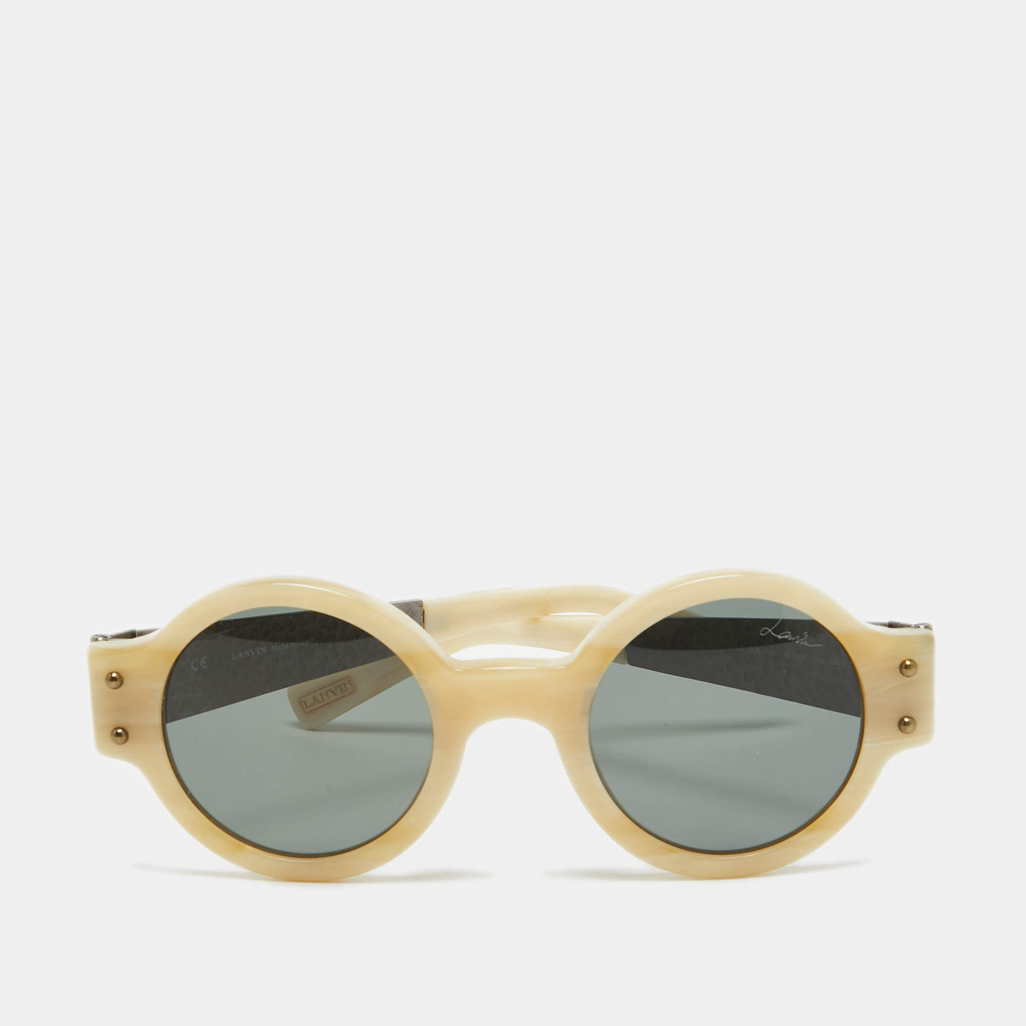 Lanvin Cream Acetate SLN 512S Round Sunglasses