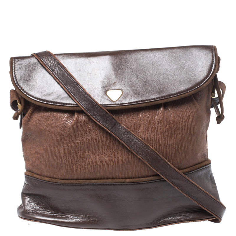 مملوكة مسبقًا Lanvin Brown Leather Crossbody Bag