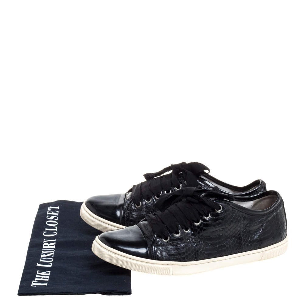 lanvin python sneakers