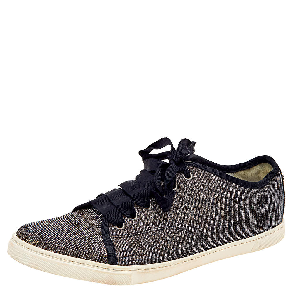 Lanvin Metallic Glitter Fabric Low Top Sneakers Size 40 Lanvin | The ...