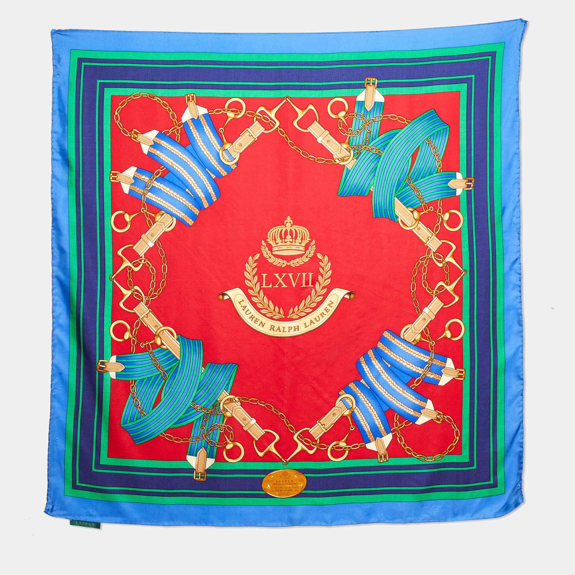 Pre Owned Lauren Ralph Lauren Multicolor Printed Silk Scarf