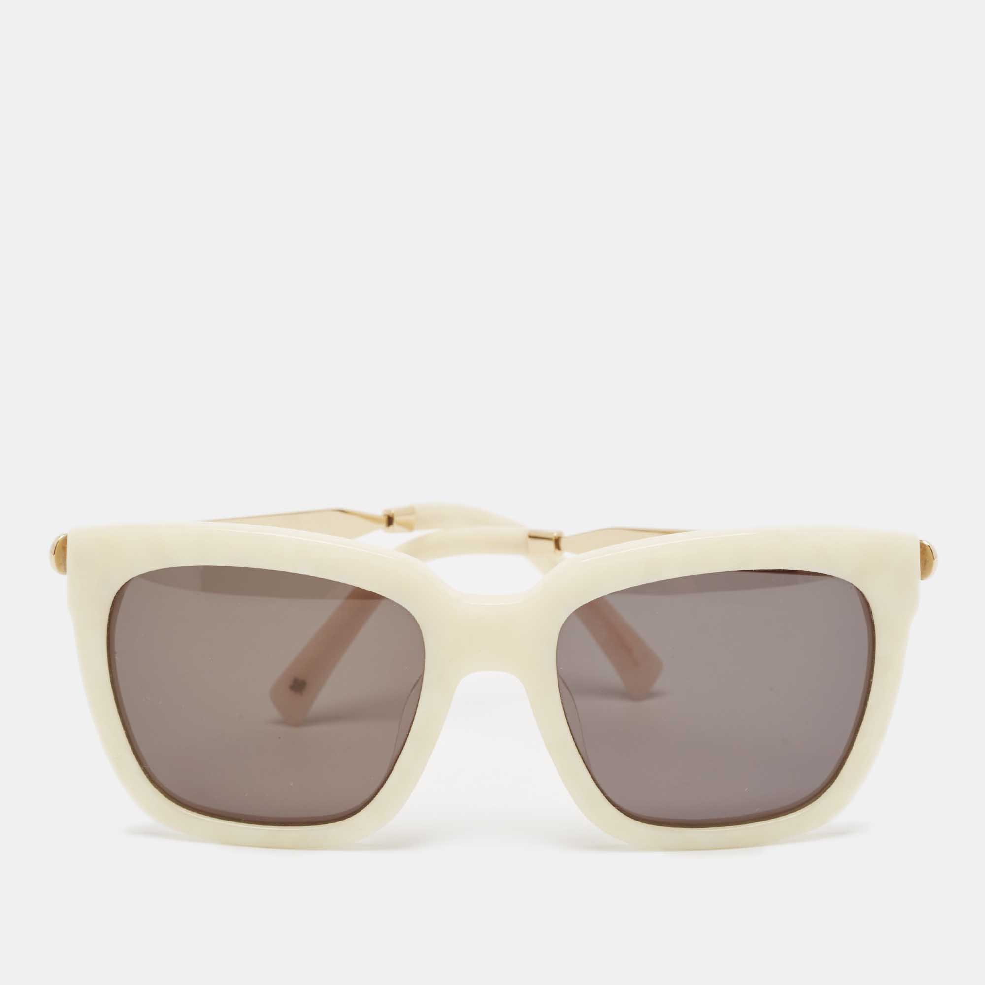 Lauren Paul Canada White/Black Blackburn Square Sunglasses