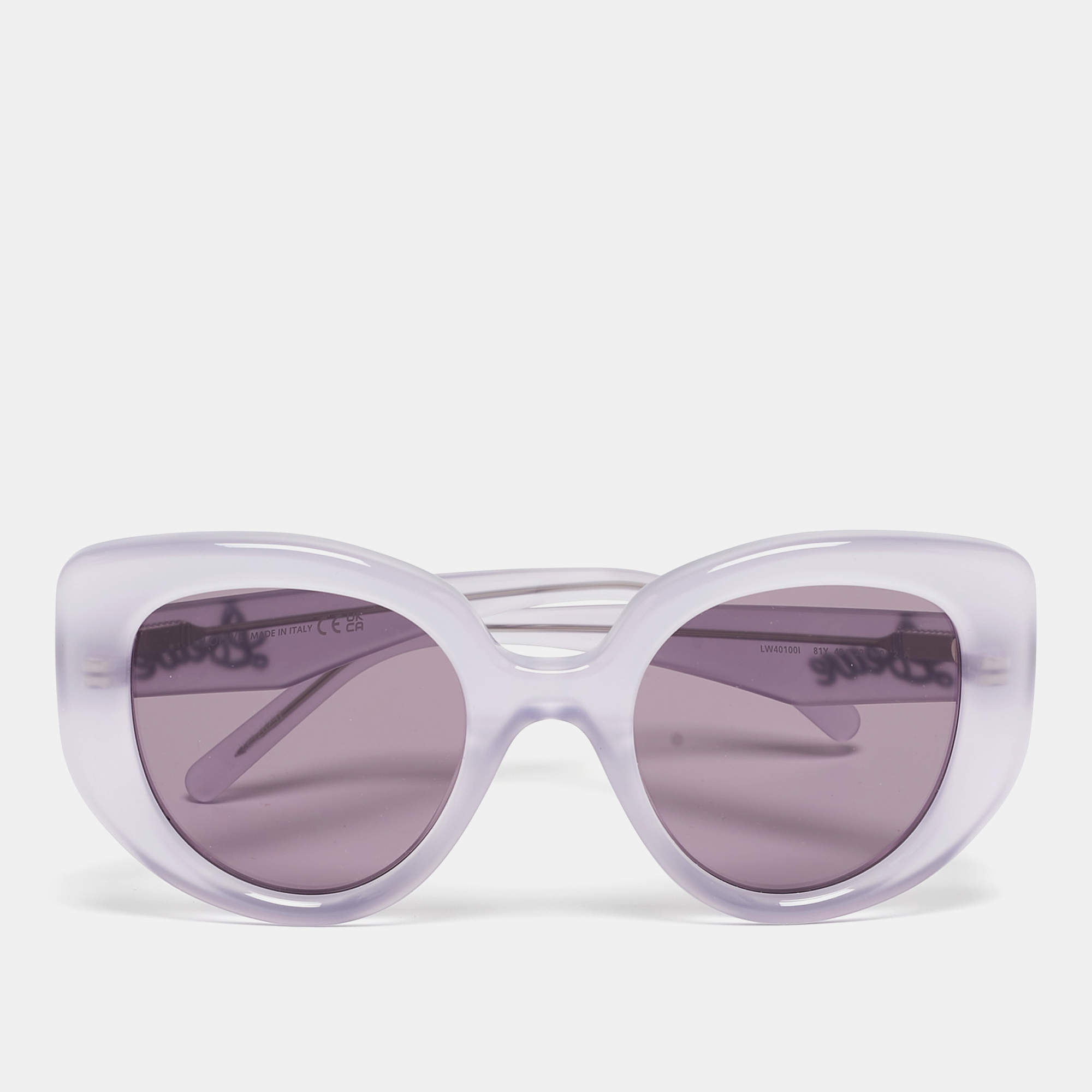 Pre Owned Loewe Lilac LW401001 Curvy Butterfly Sunglasses