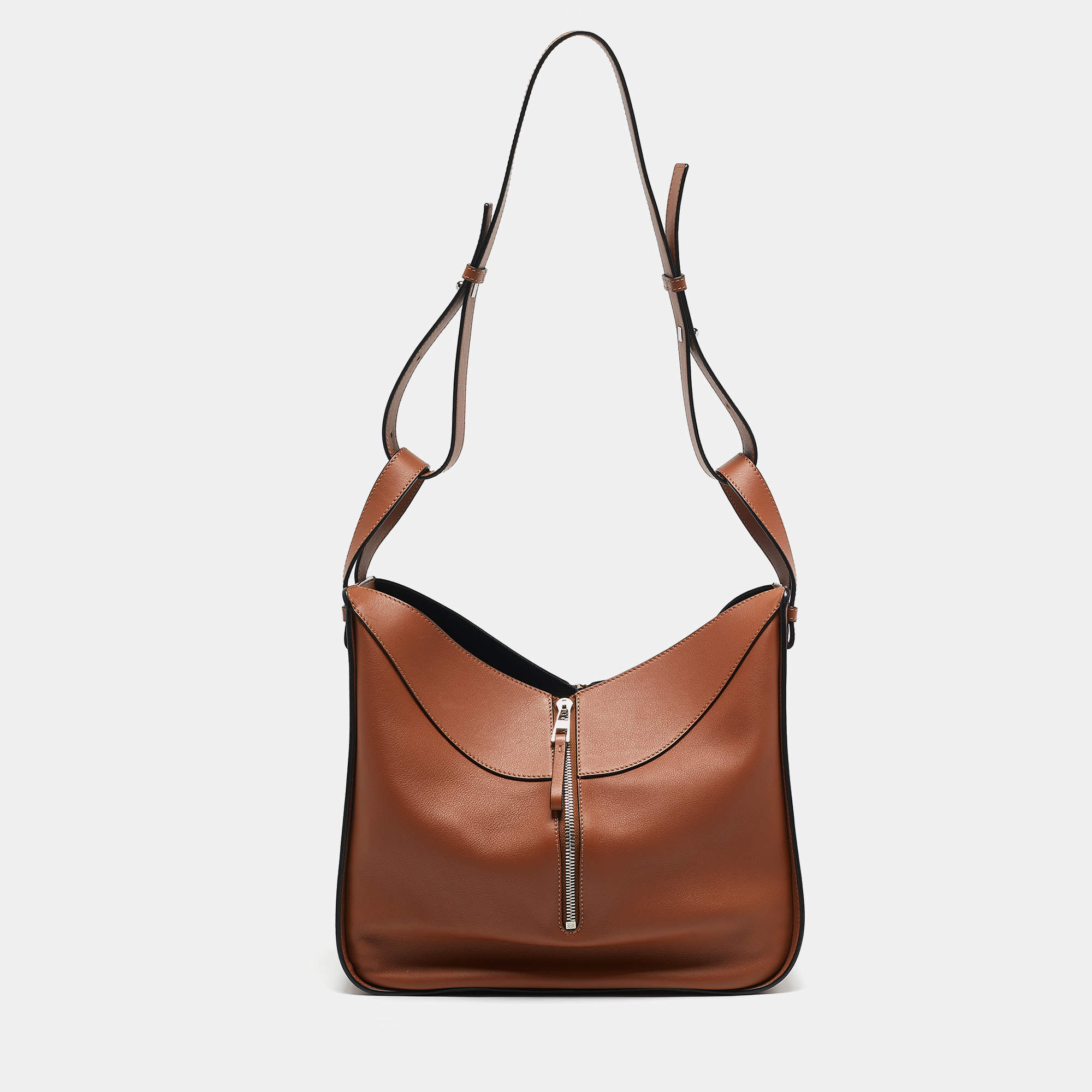 مملوكة مسبقًا Loewe Brown Leather Medium Hammock Shoulder Bag