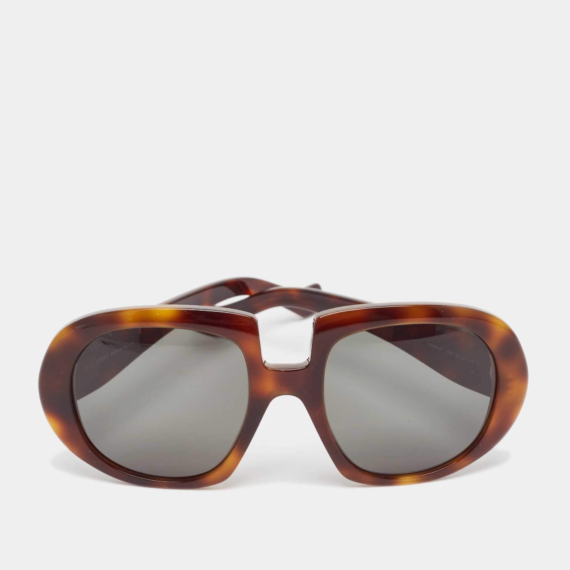 Loewe Brown Tortoise LW400311 Half Moon Oversized Sunglasses