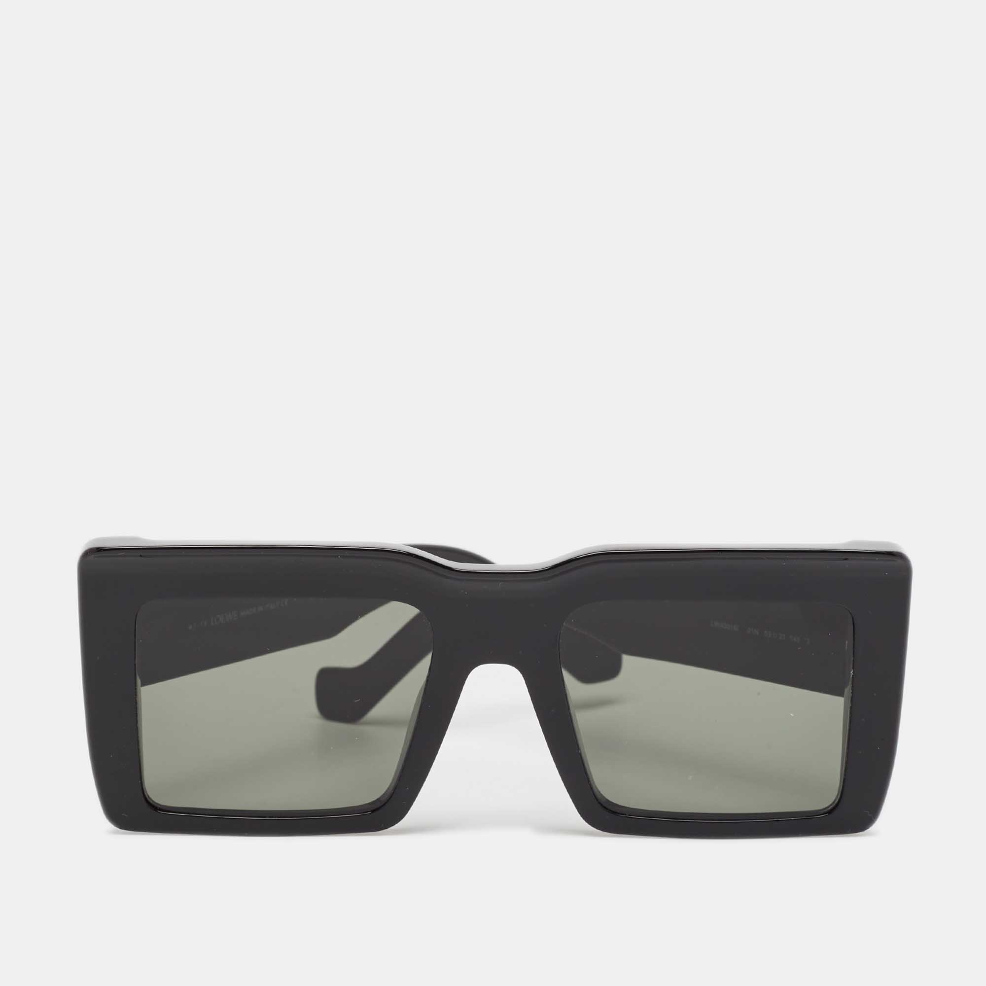 Pre Owned Loewe Black LW40018I Square Sunglasses