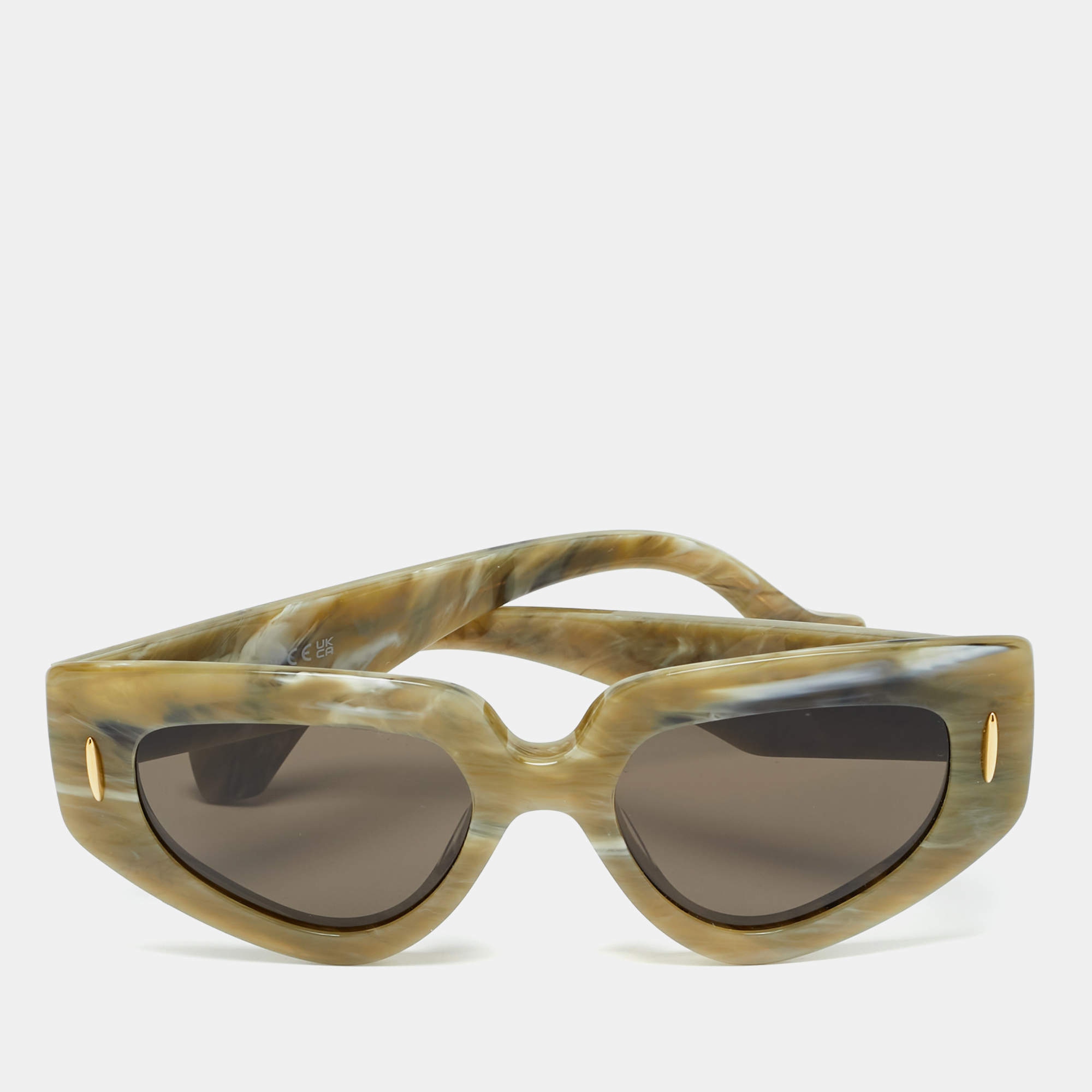 Pre Owned Loewe Green/Grey LW40155I Butterfly Sunglasses