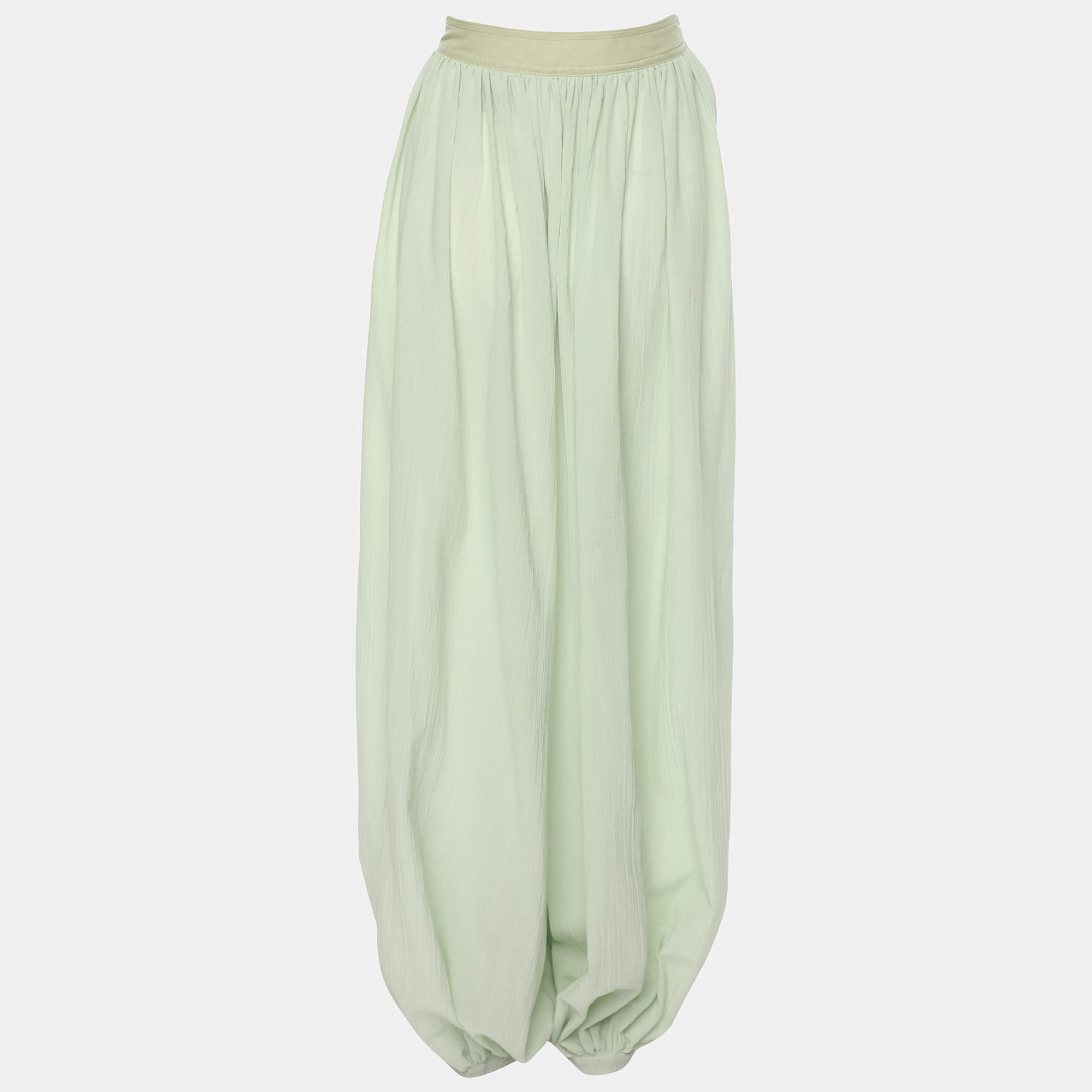 Loewe Green Cotton Harem Trousers M