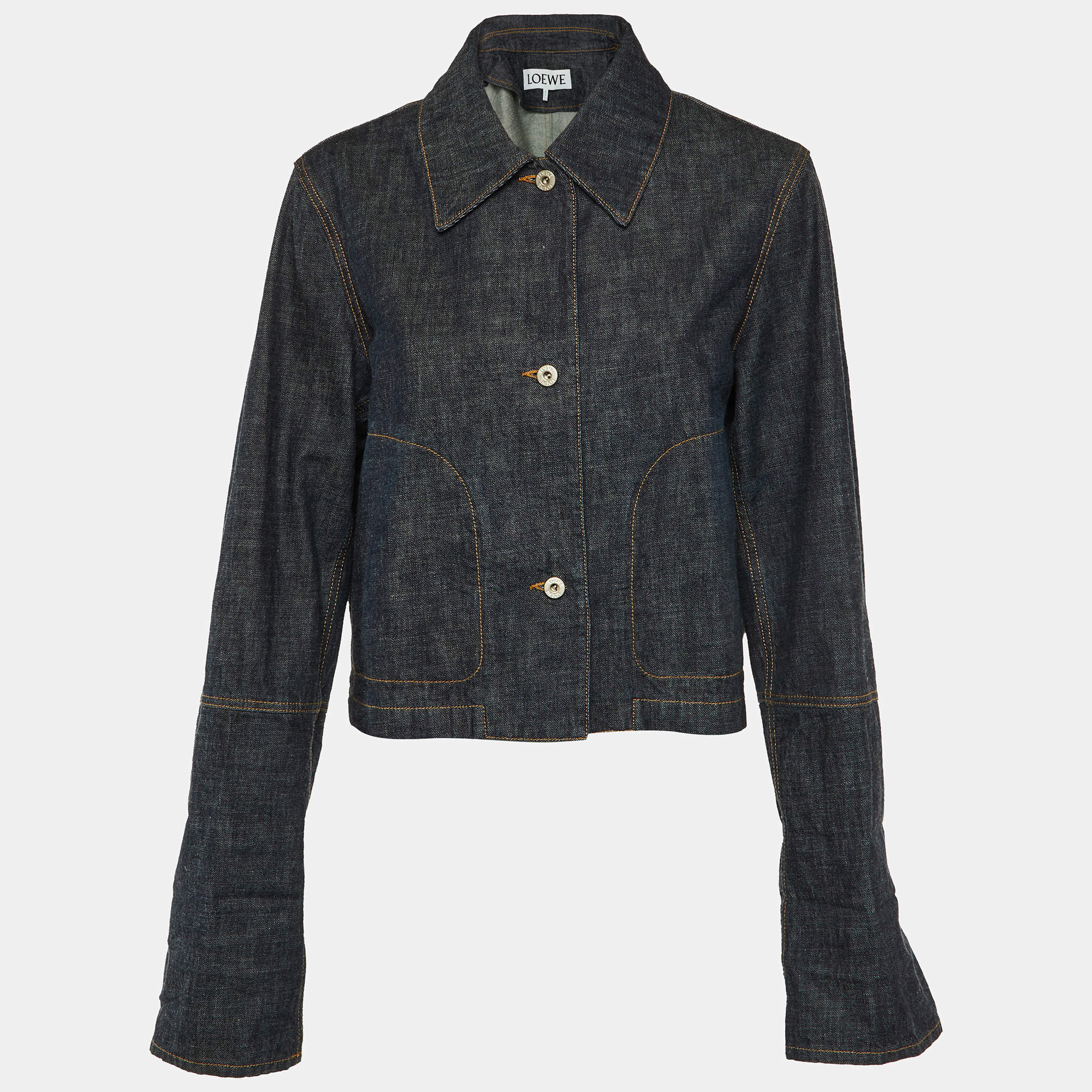 Loewe Navy Blue Denim Workwear Jacket L