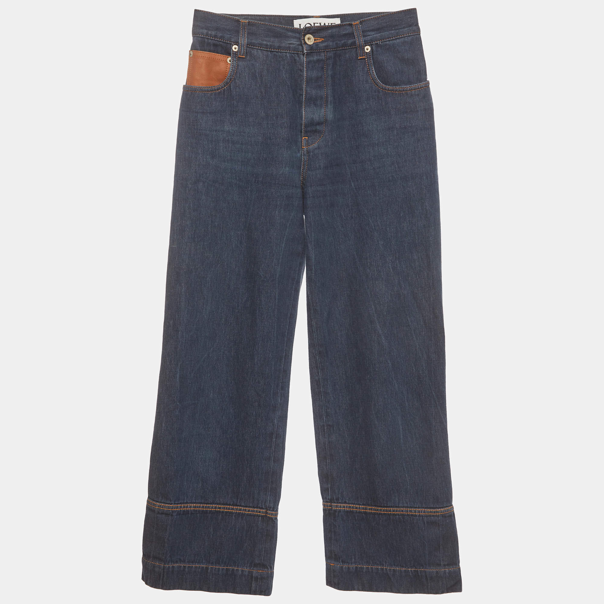 مملوكة مسبقًا Loewe Blue Denim Straight Fit Jeans XS /Waist 27"