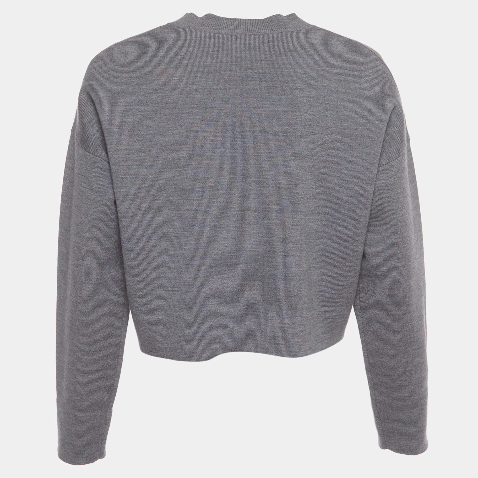 Loewe Grey Cashmere V-Neck Asymmetric Sweater S Loewe | TLC US