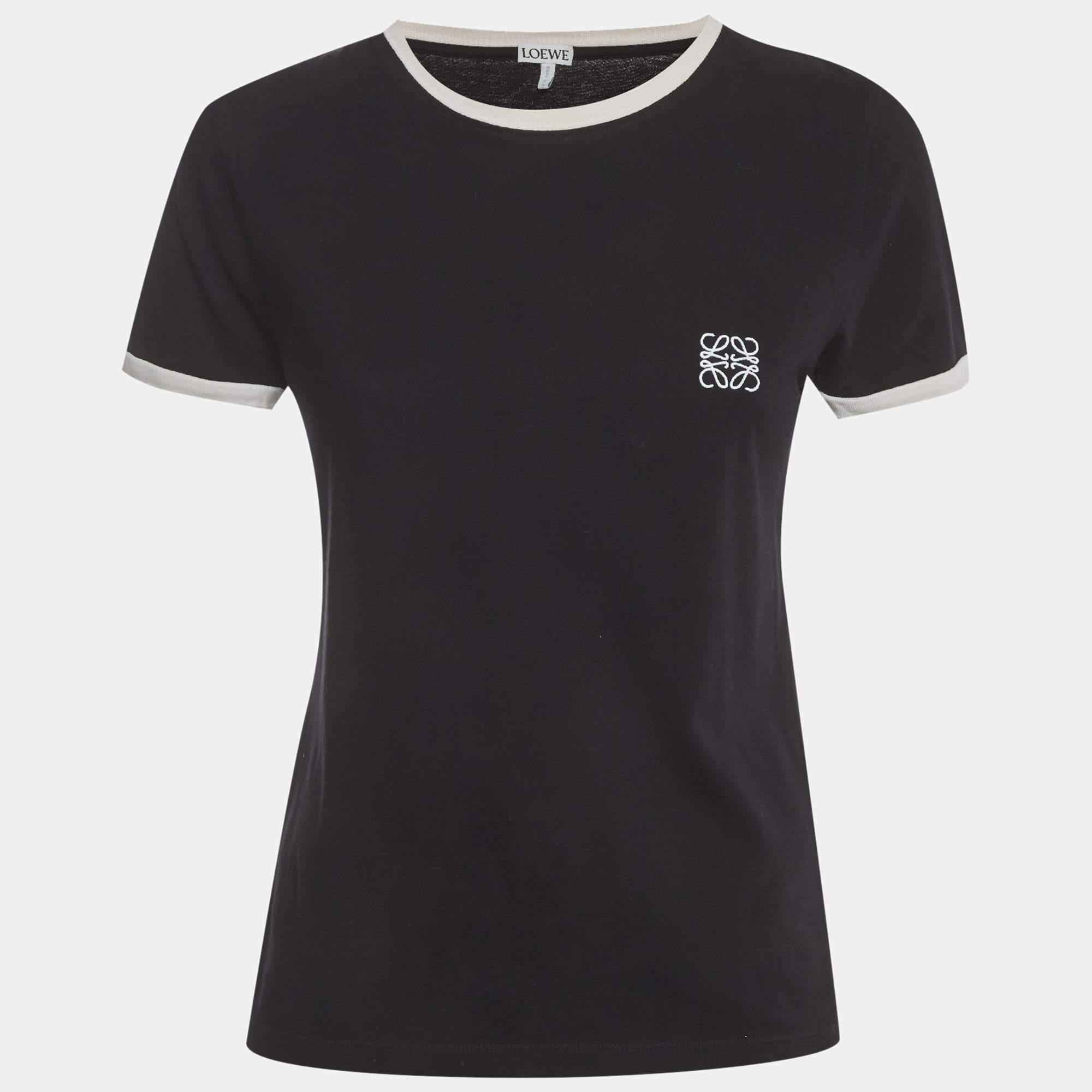 Pre Owned Loewe Black Jersey Short Sleeve T-Shirt S