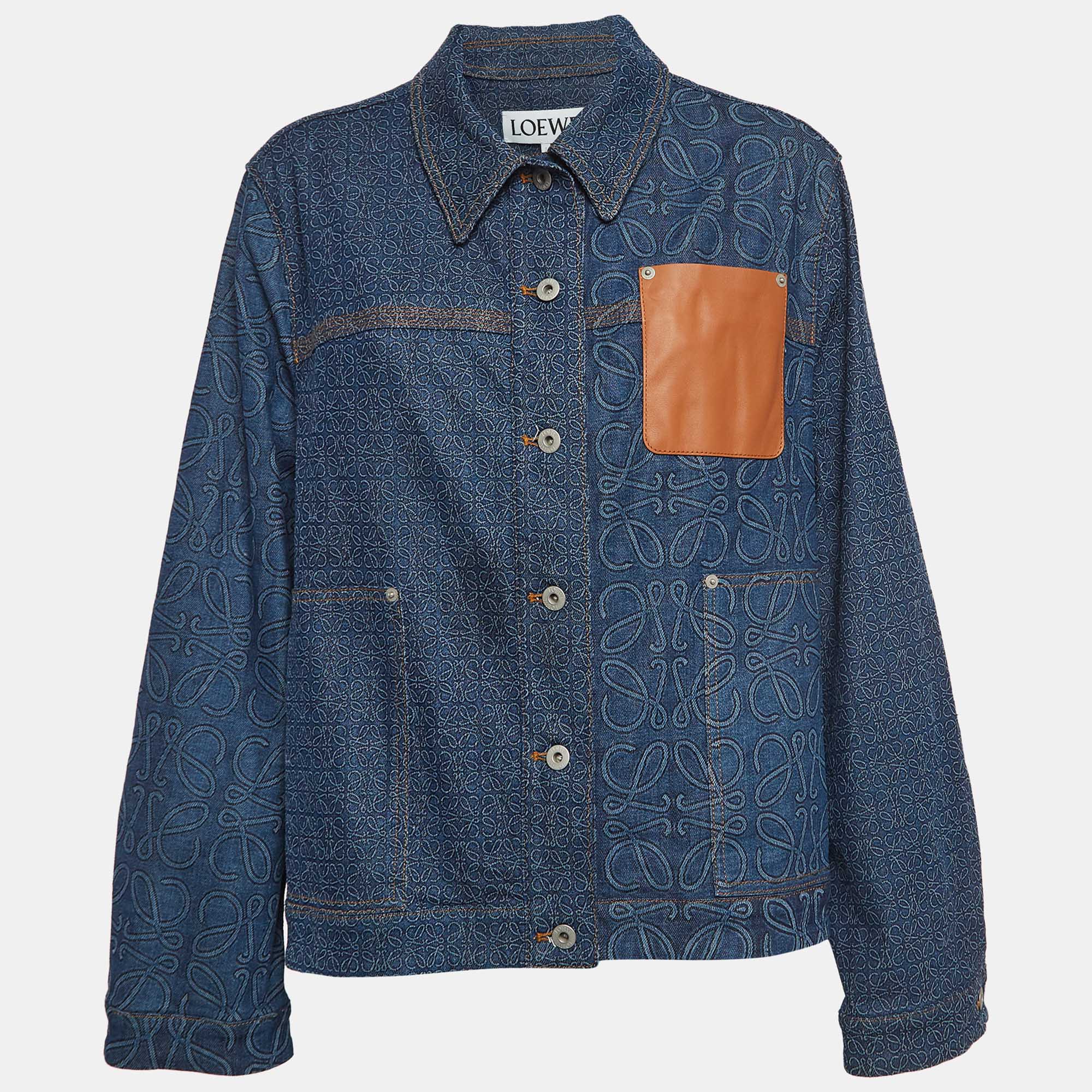 Loewe Blue Anagram Denim Workwear Jacket M