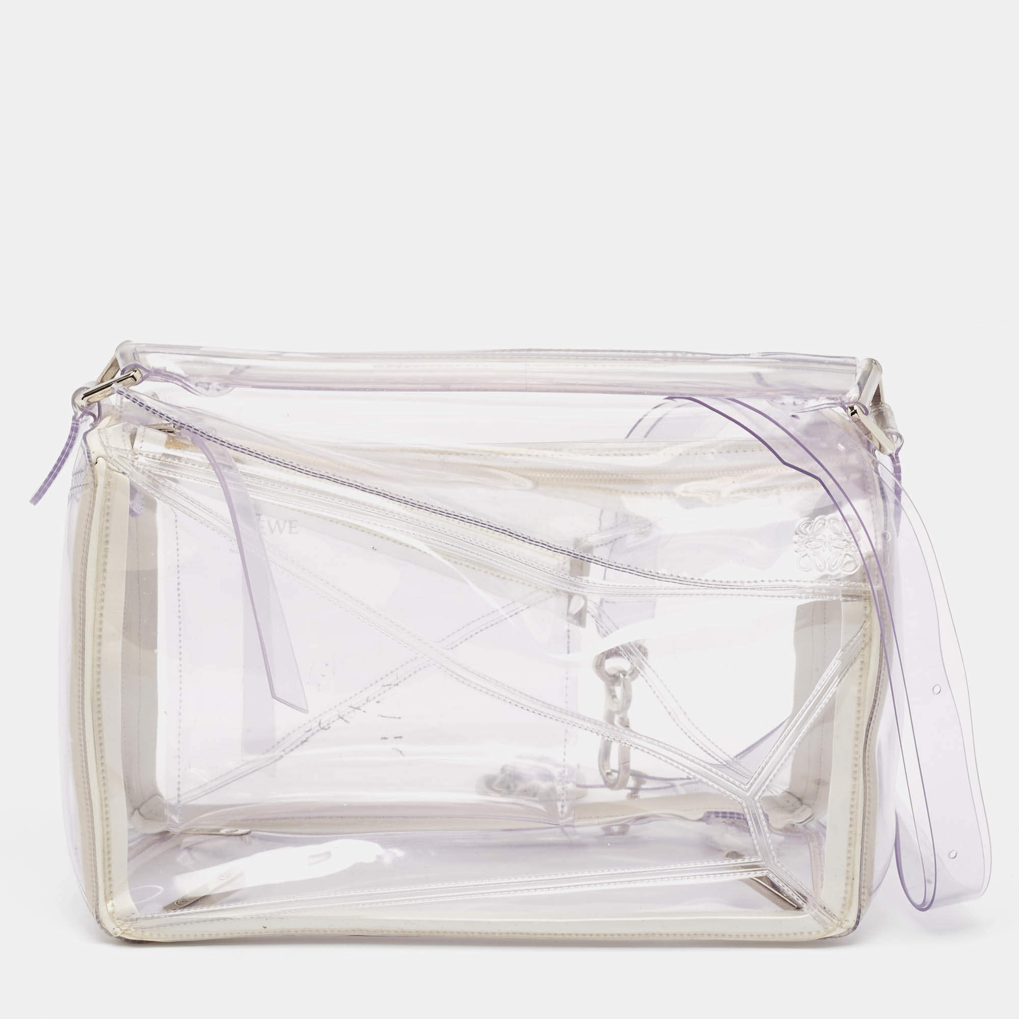Pre Owned Loewe Clear PVC Medium Puzzle Shoulder Bag