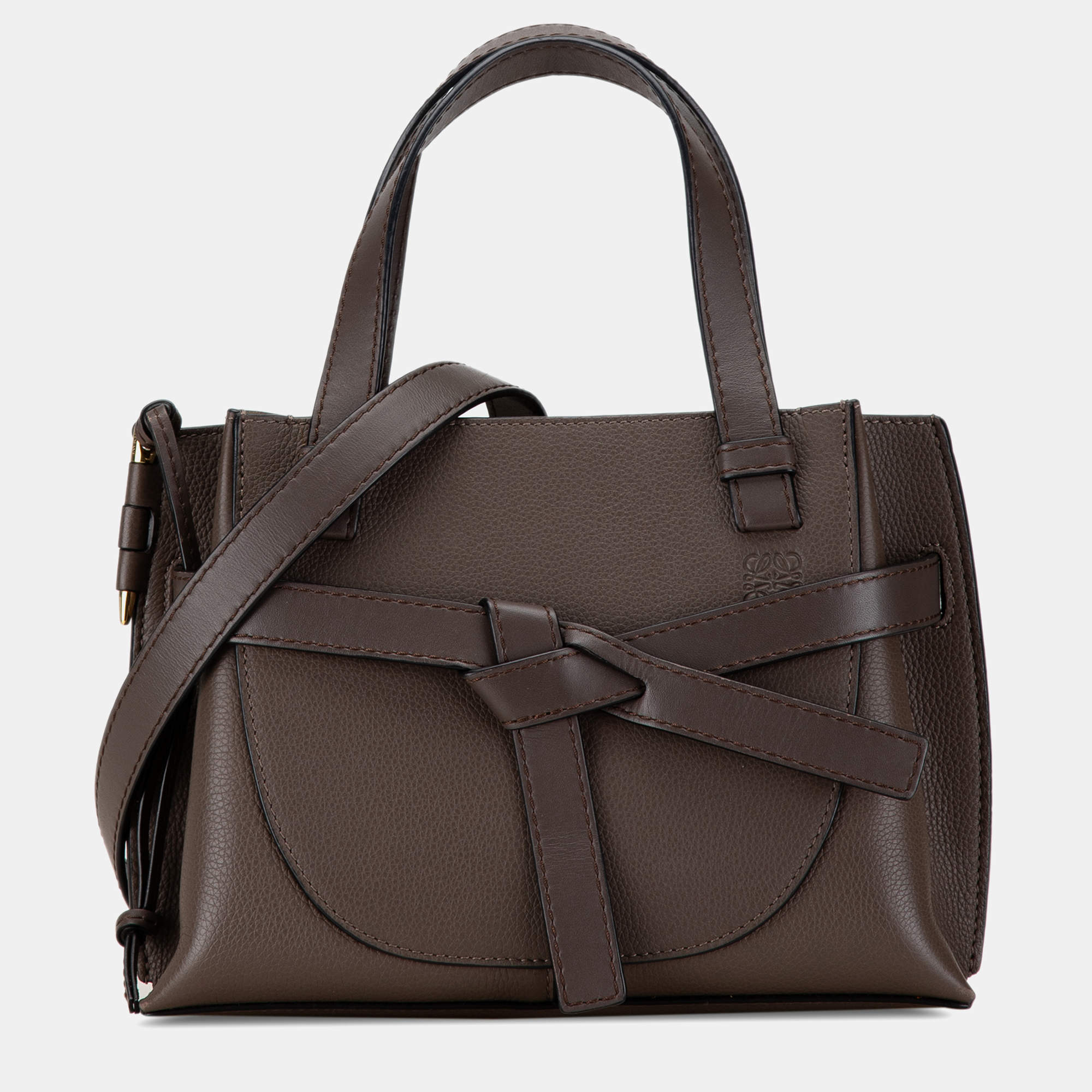 Loewe Brown Mini Gate Top Handle Satchel Bag