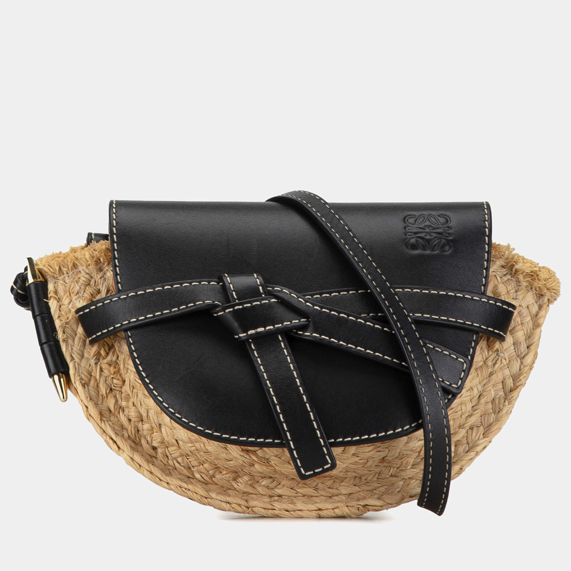 Loewe gate raffia bag sale