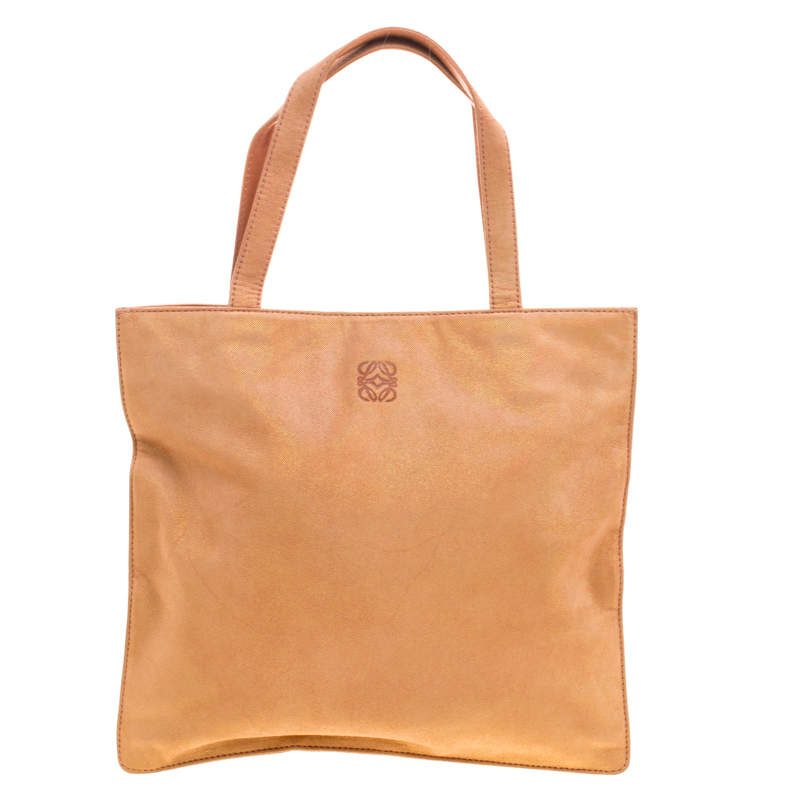 Pre Owned حقيبة يد لويفي فلات ميني سويدي بنية ميتالك