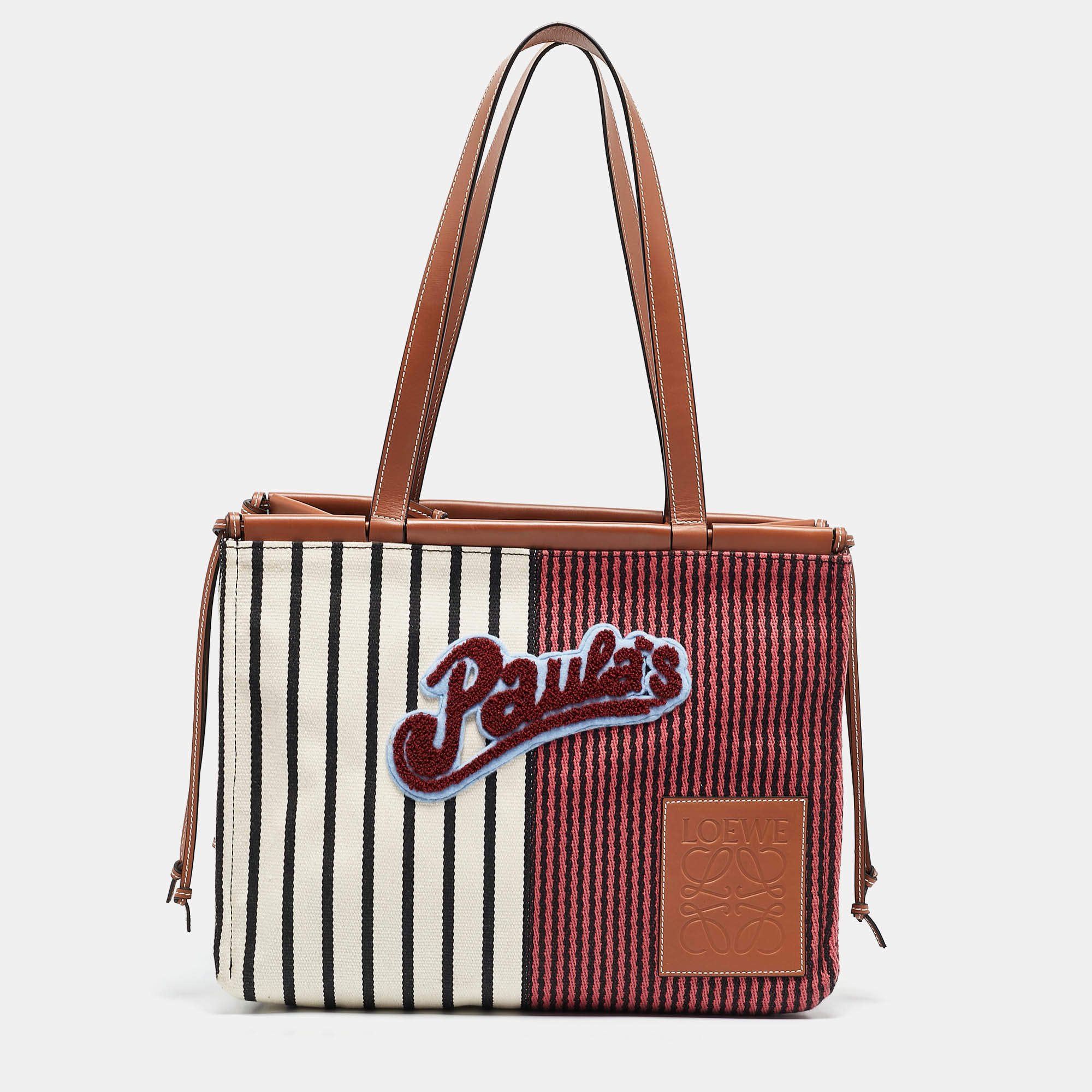 Loewe x Paula's Ibiza Multicolor Stripe Cushion Tote