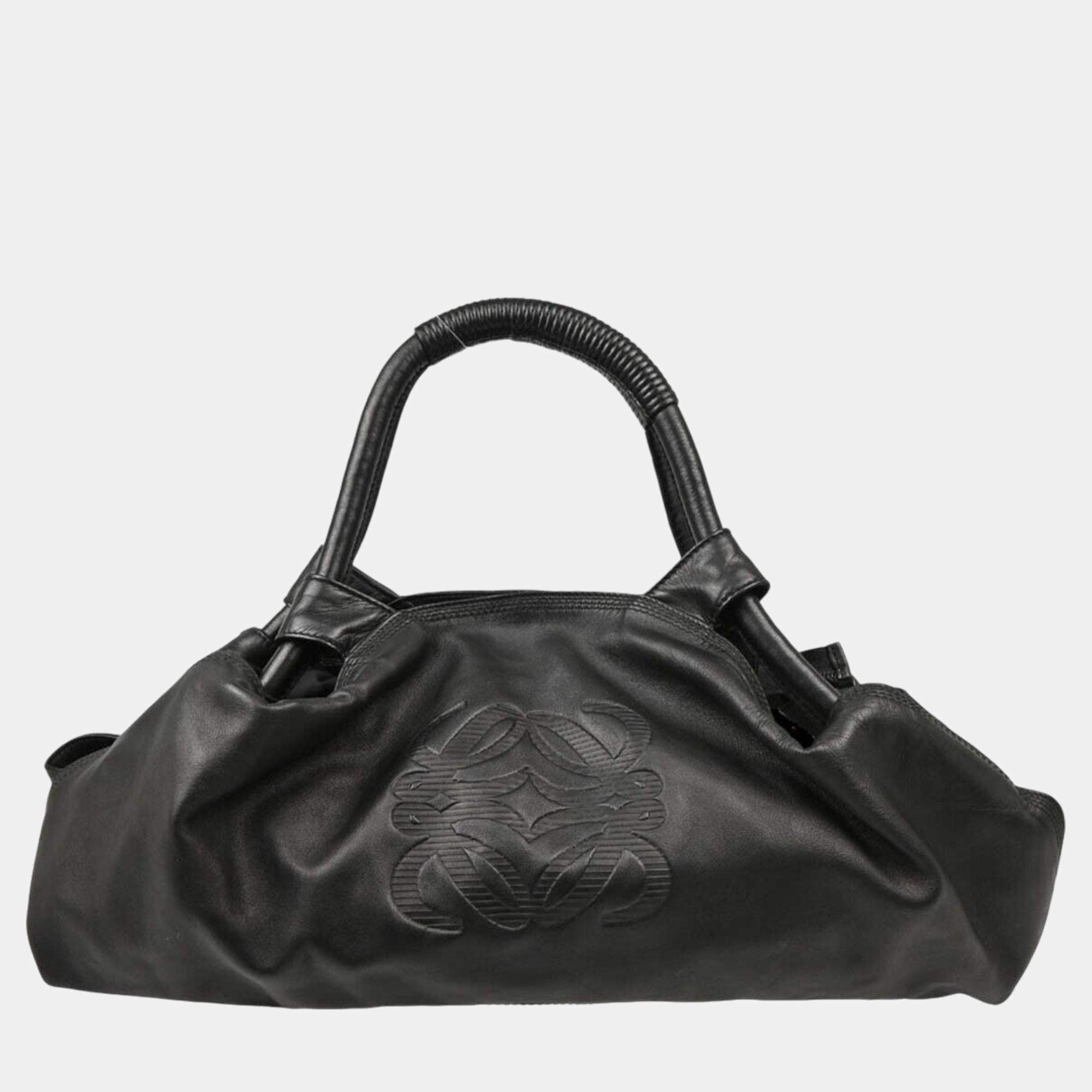 Loewe Black Lambskin Nappa Aire Handbag
