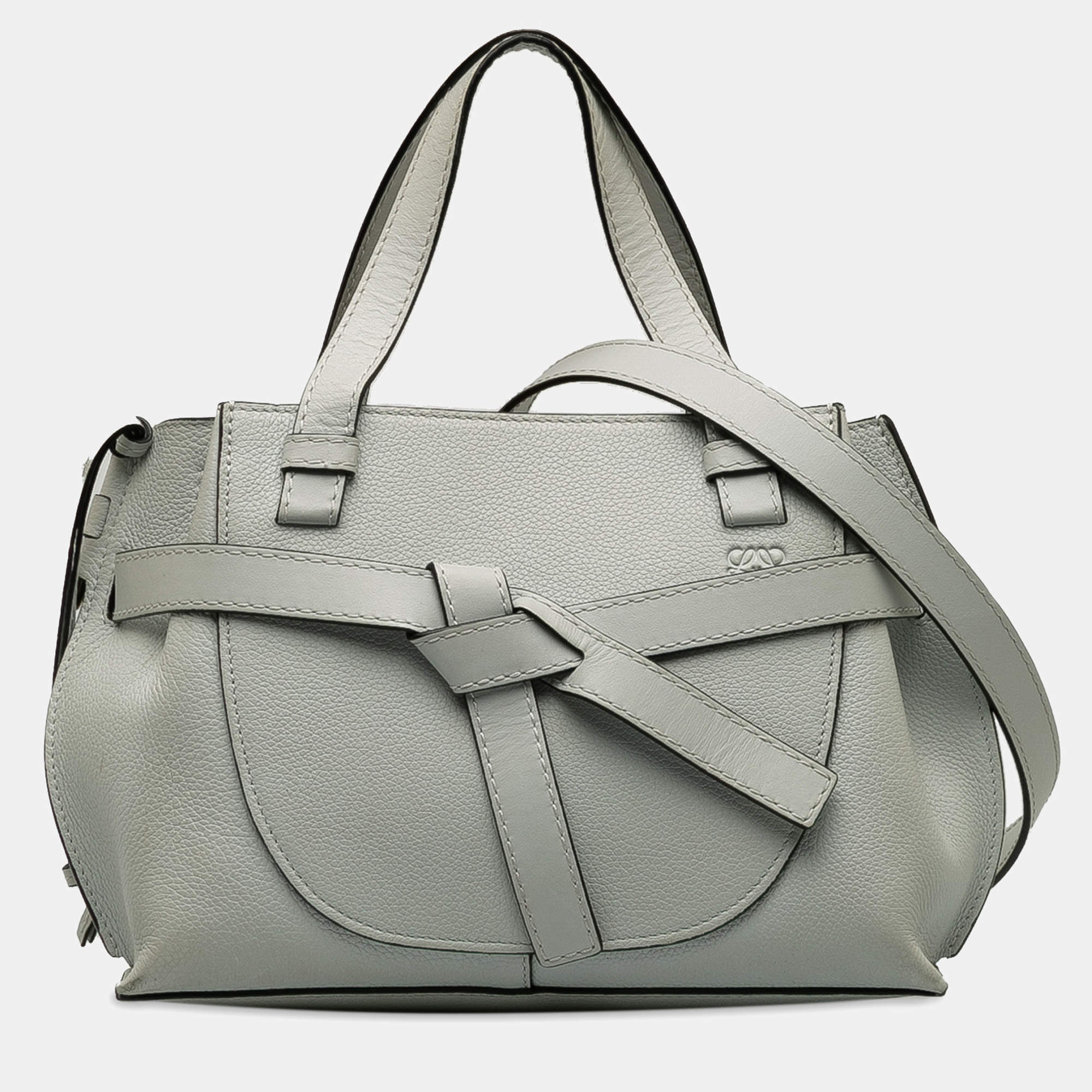 Loewe Grey Mini Gate Top Handle Satchel Bag