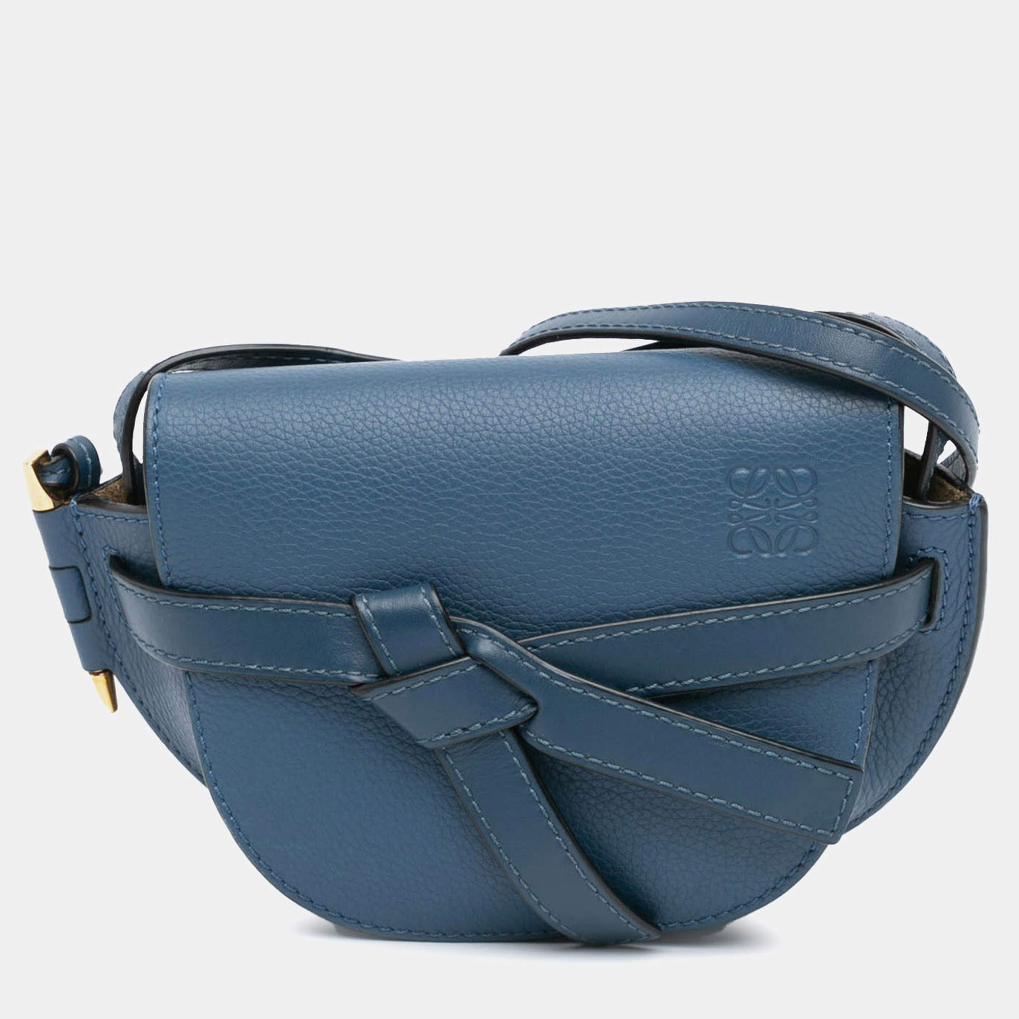 Loewe Blue Mini Leather Gate Crossbody