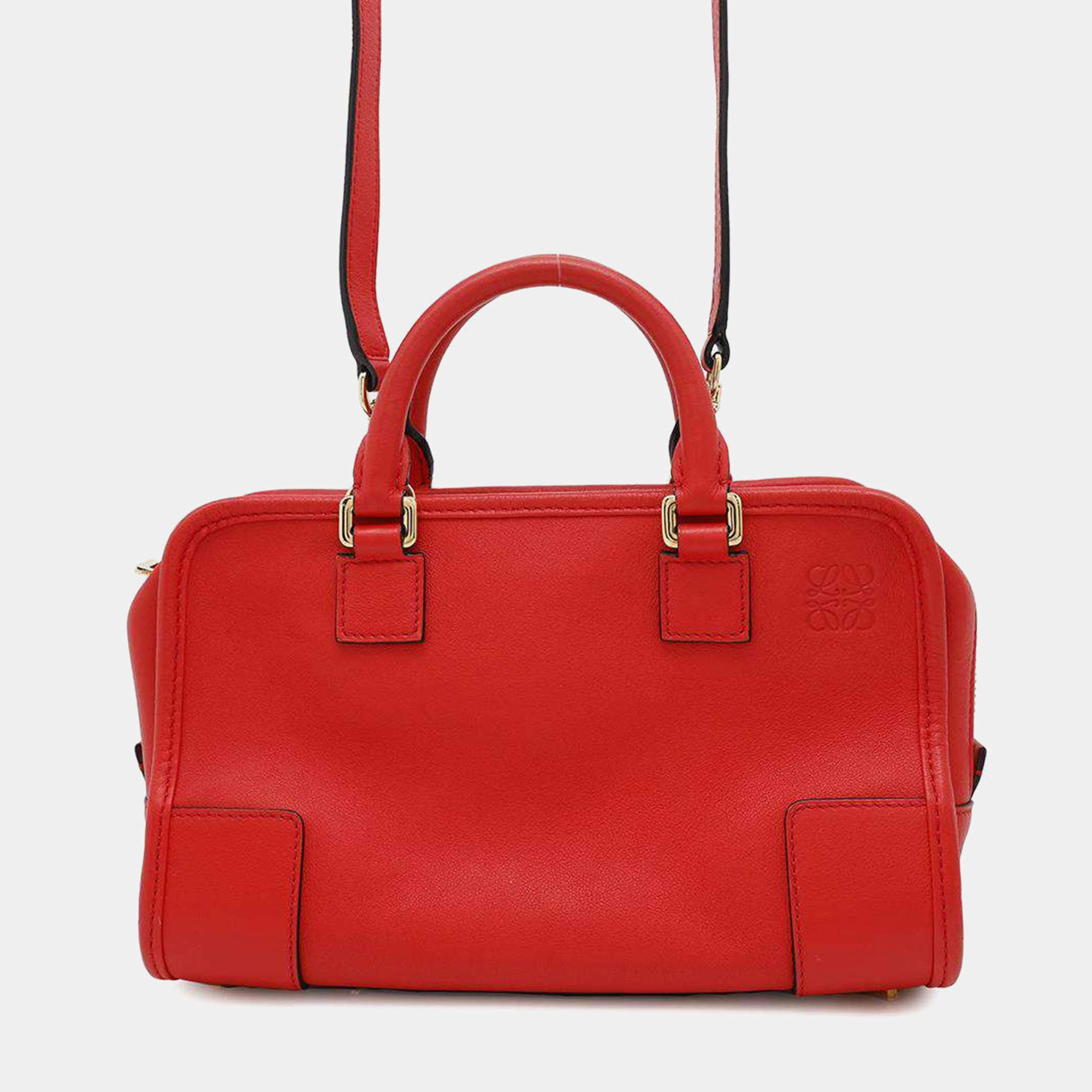 Loewe Red Leather Amazonas 23 Shoulder Bag
