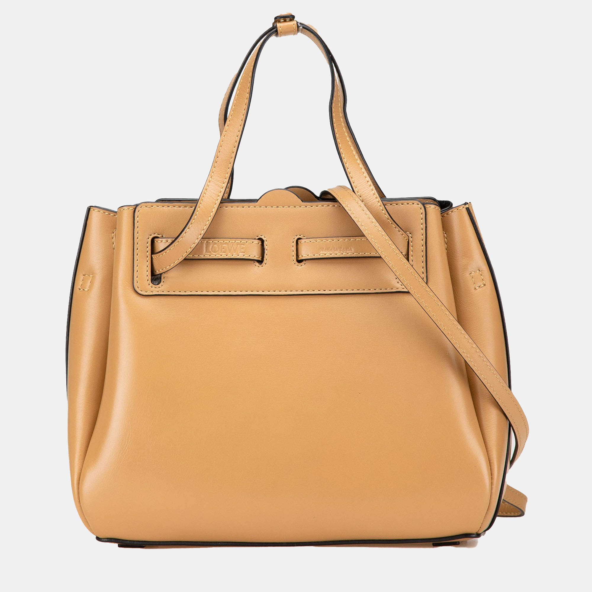 Loewe Brown Mini Leather Lazo Satchel
