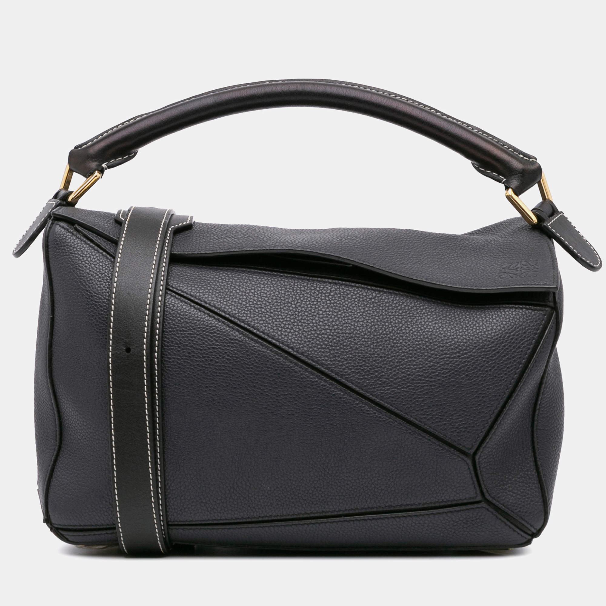 Loewe Black Medium Grained Calfskin Puzzle Bag