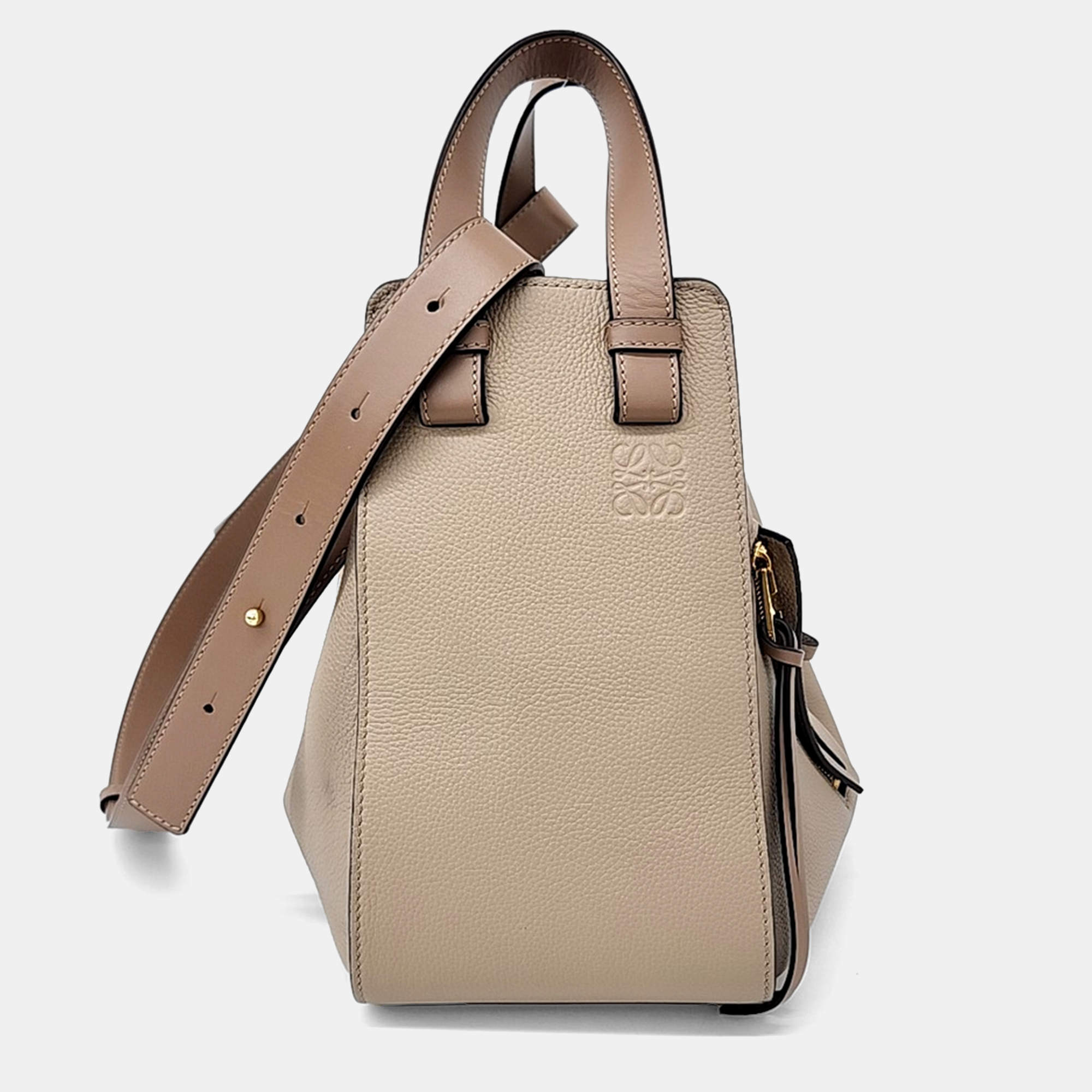 Loewe Beige Leather Hammock Small Bag