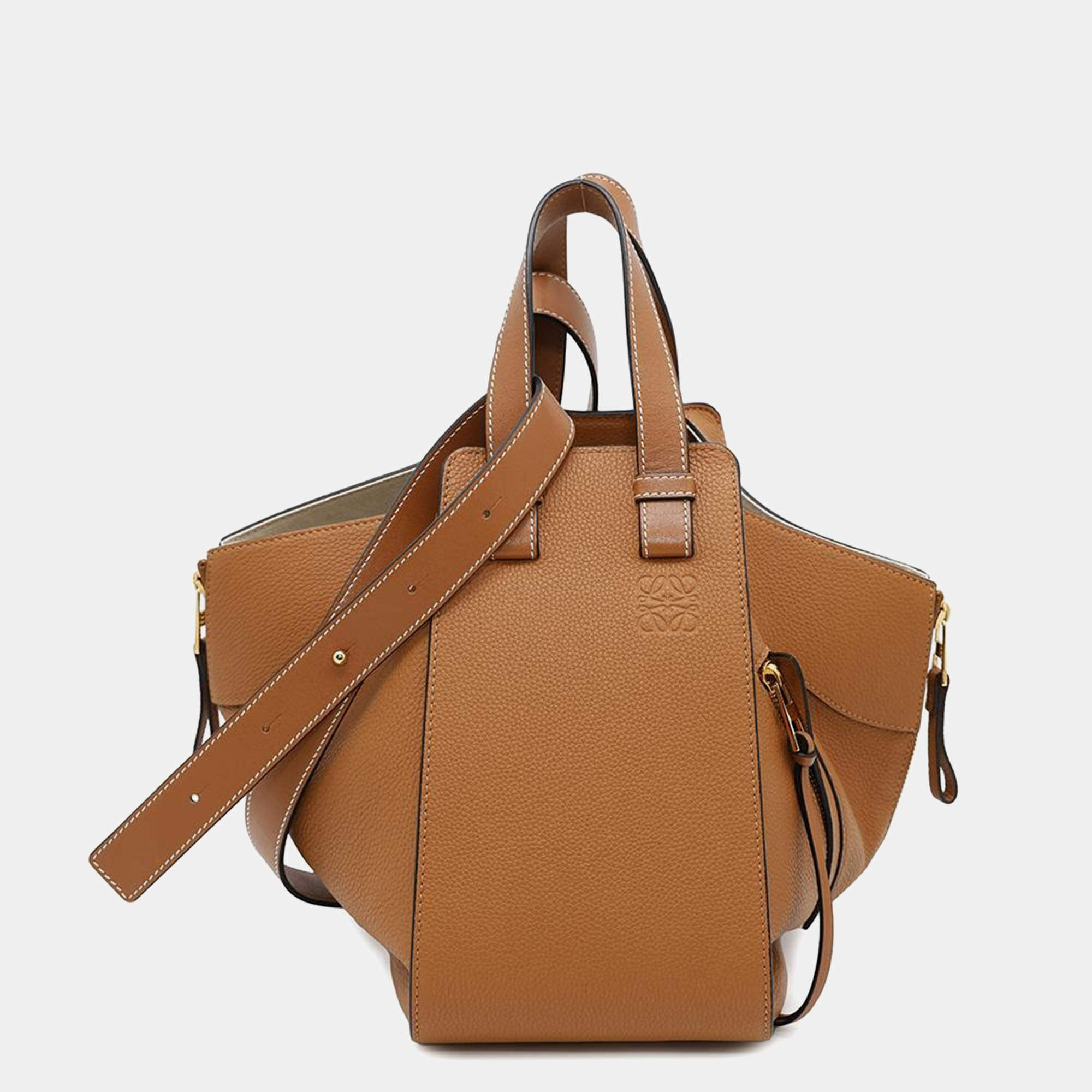 Loewe Brown Leather Hammock Small Shoulder Bag