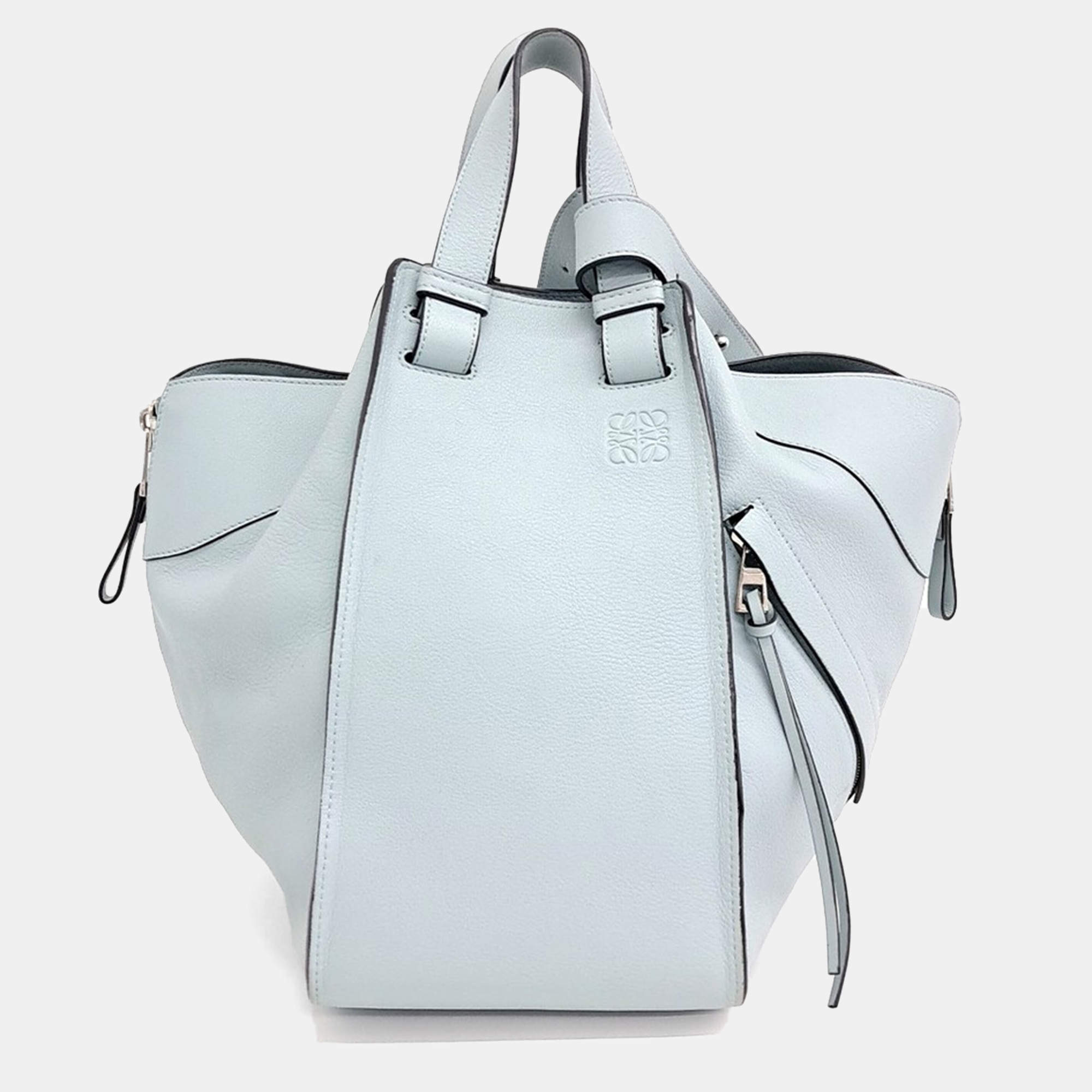 Loewe Blue Leather Hammock Bag Medium