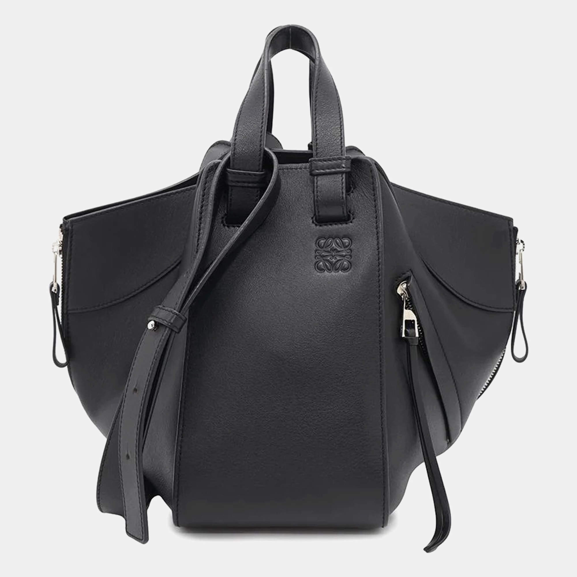 Loewe Hammock Bag Black Leather Size Small