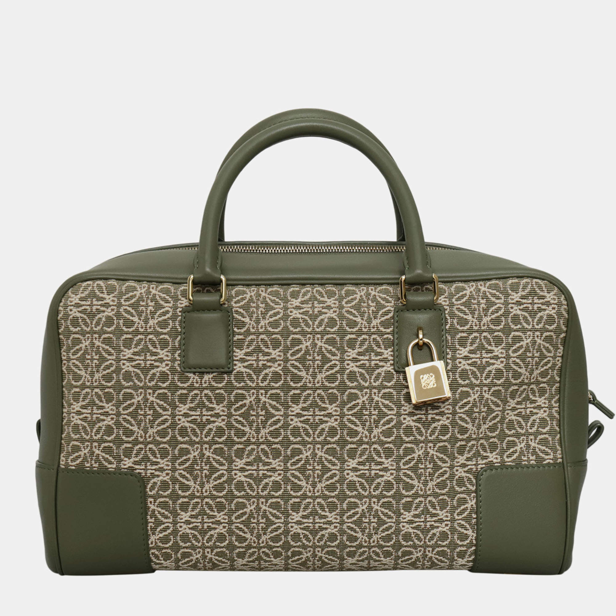 Pre Owned Anagram Jacquard & Calfskin Amazona 28 Bag