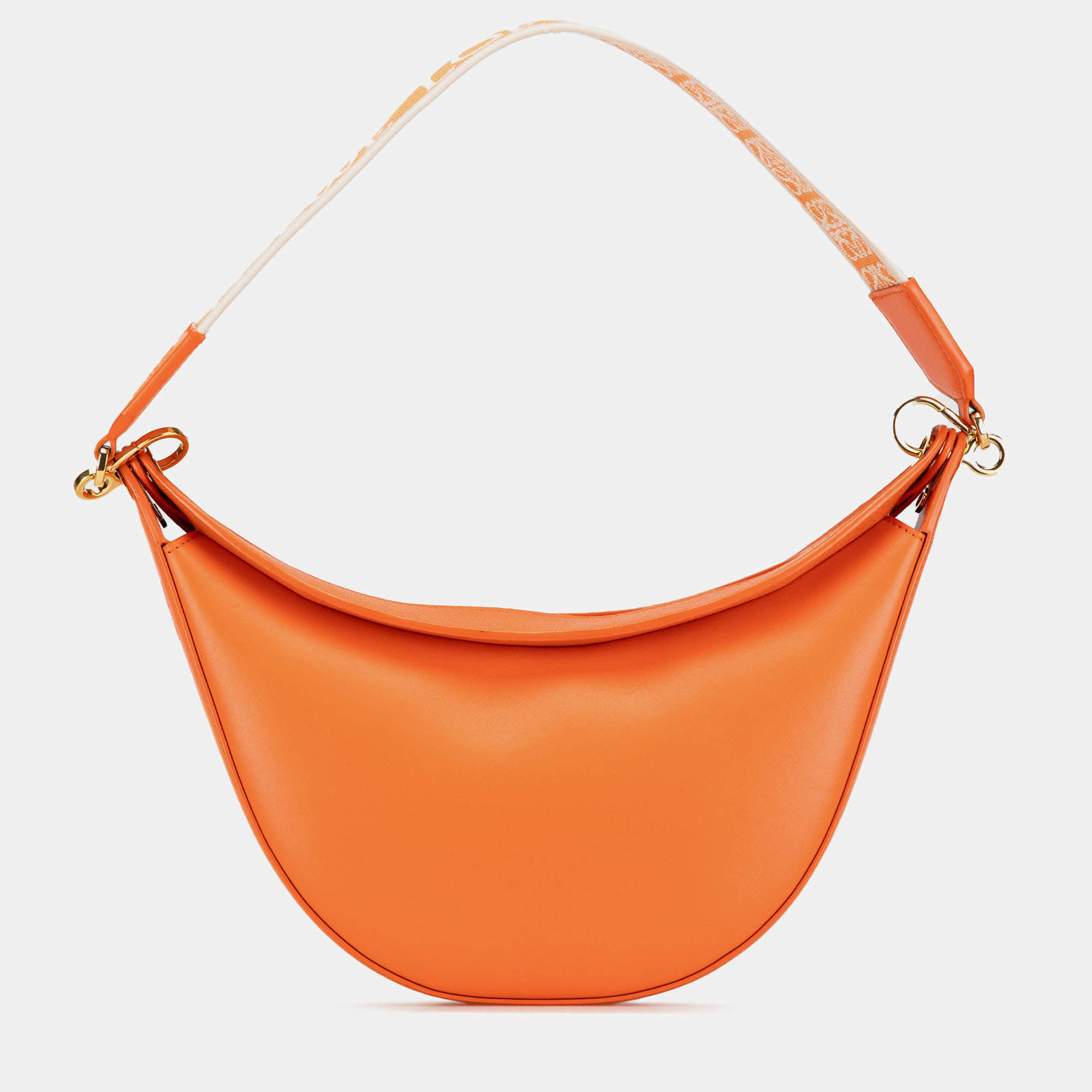 Pre Owned Loewe Orange Small Leather Luna Hobo