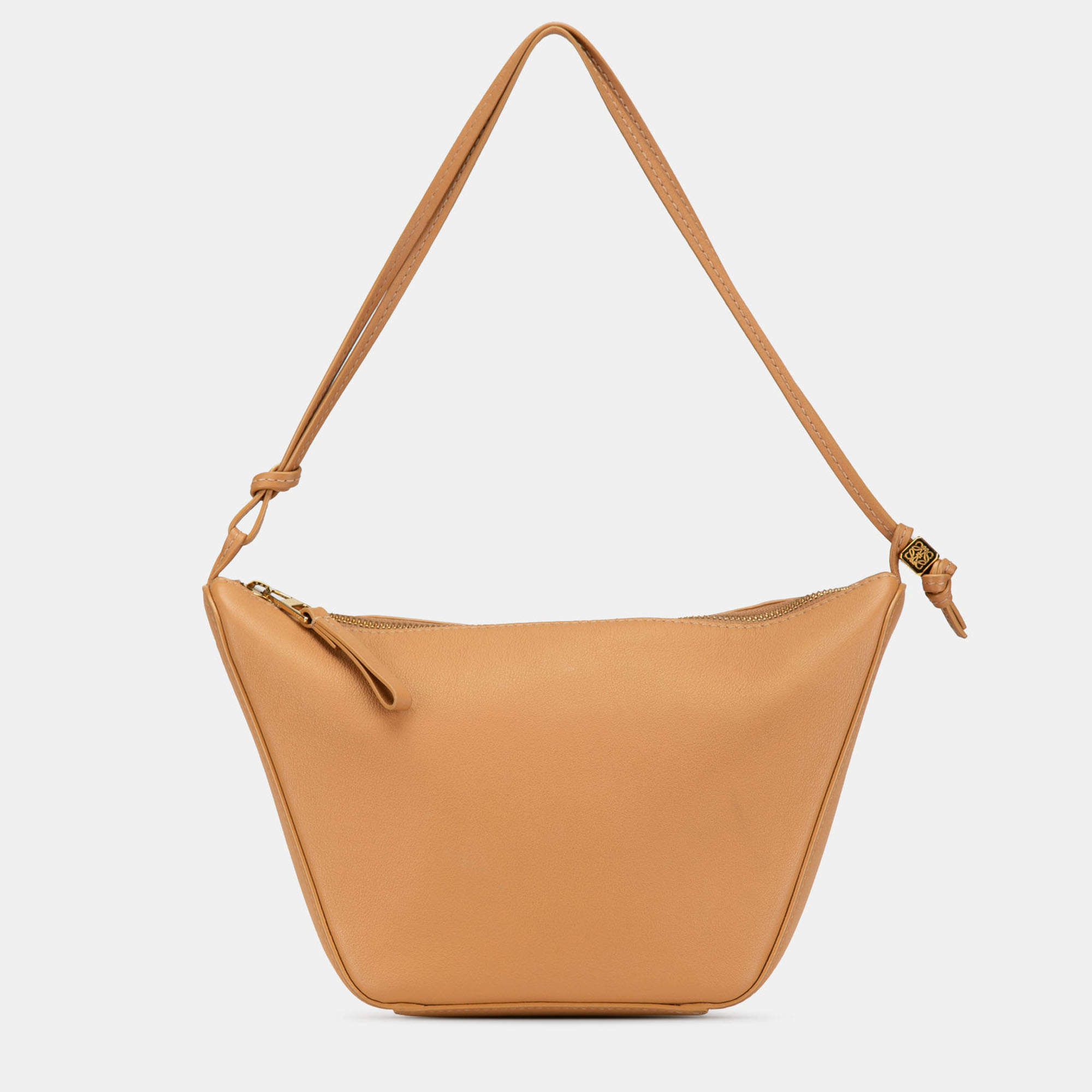 Pre Owned Loewe Brown Mini Leather Hammock Hobo