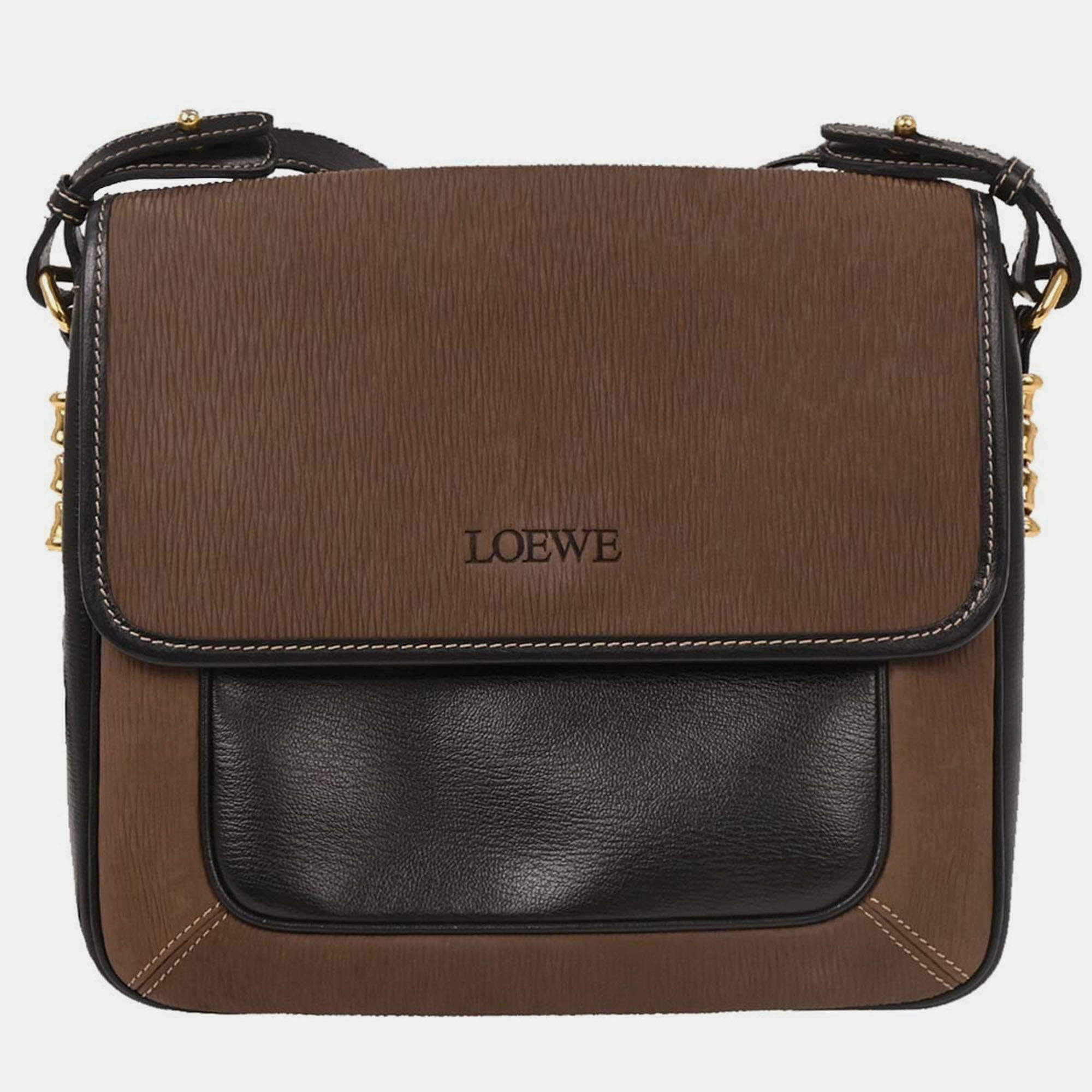 Pre Owned Loewe Brown Leather Belasquez Shoulder Bag