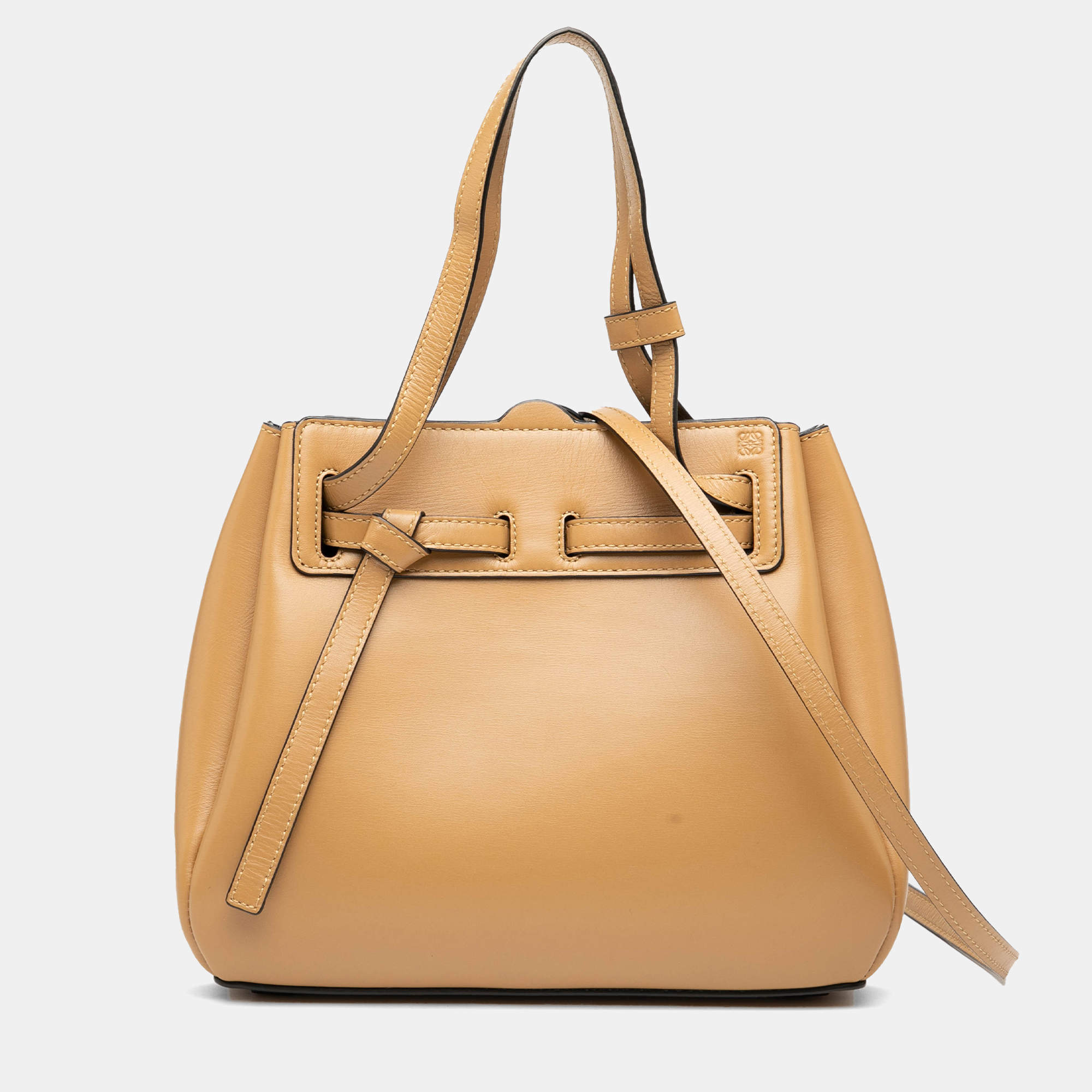 Pre Owned Loewe Brown Mini Leather Lazo Satchel