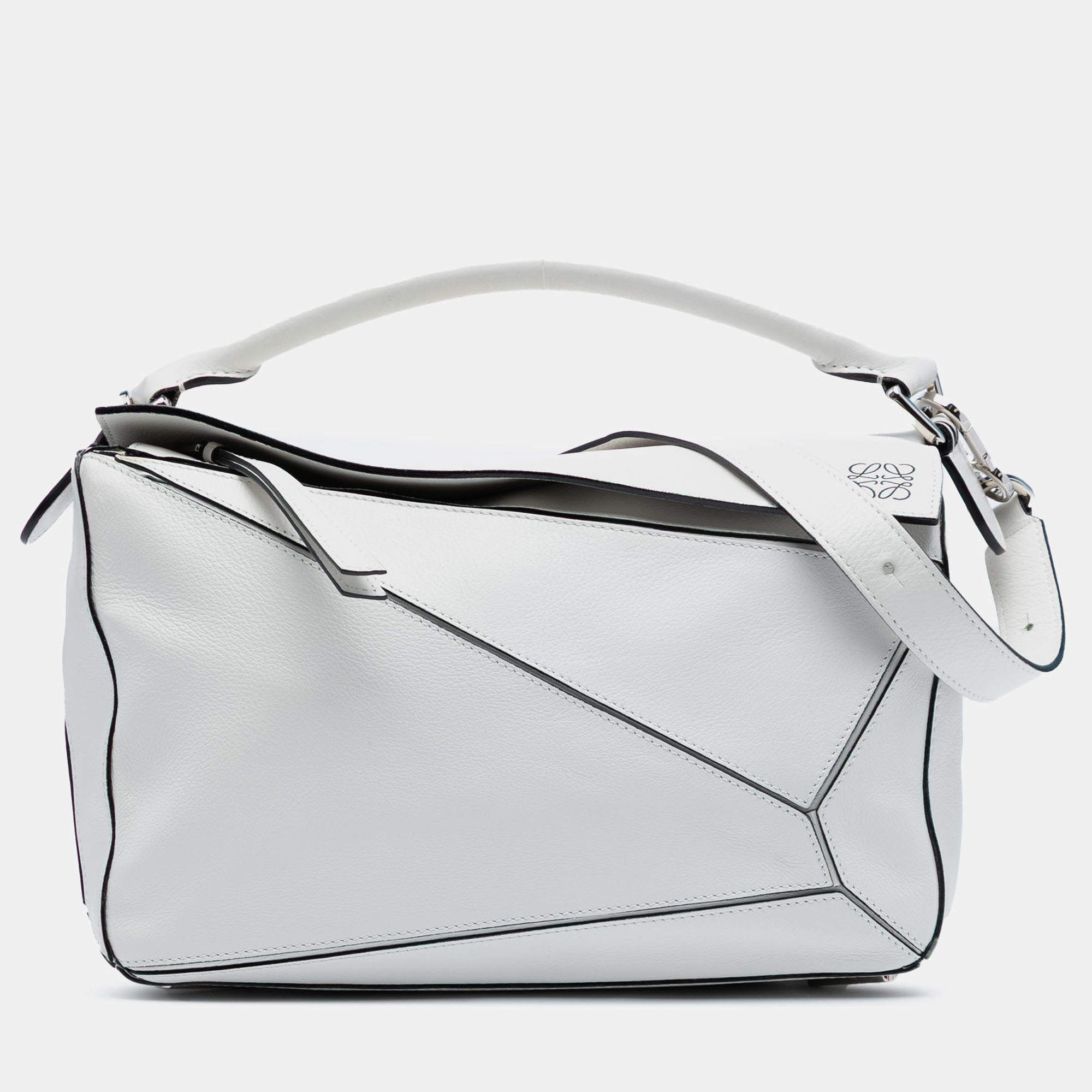 Pre Owned Loewe Medium Calfskin Puzzle Satchel