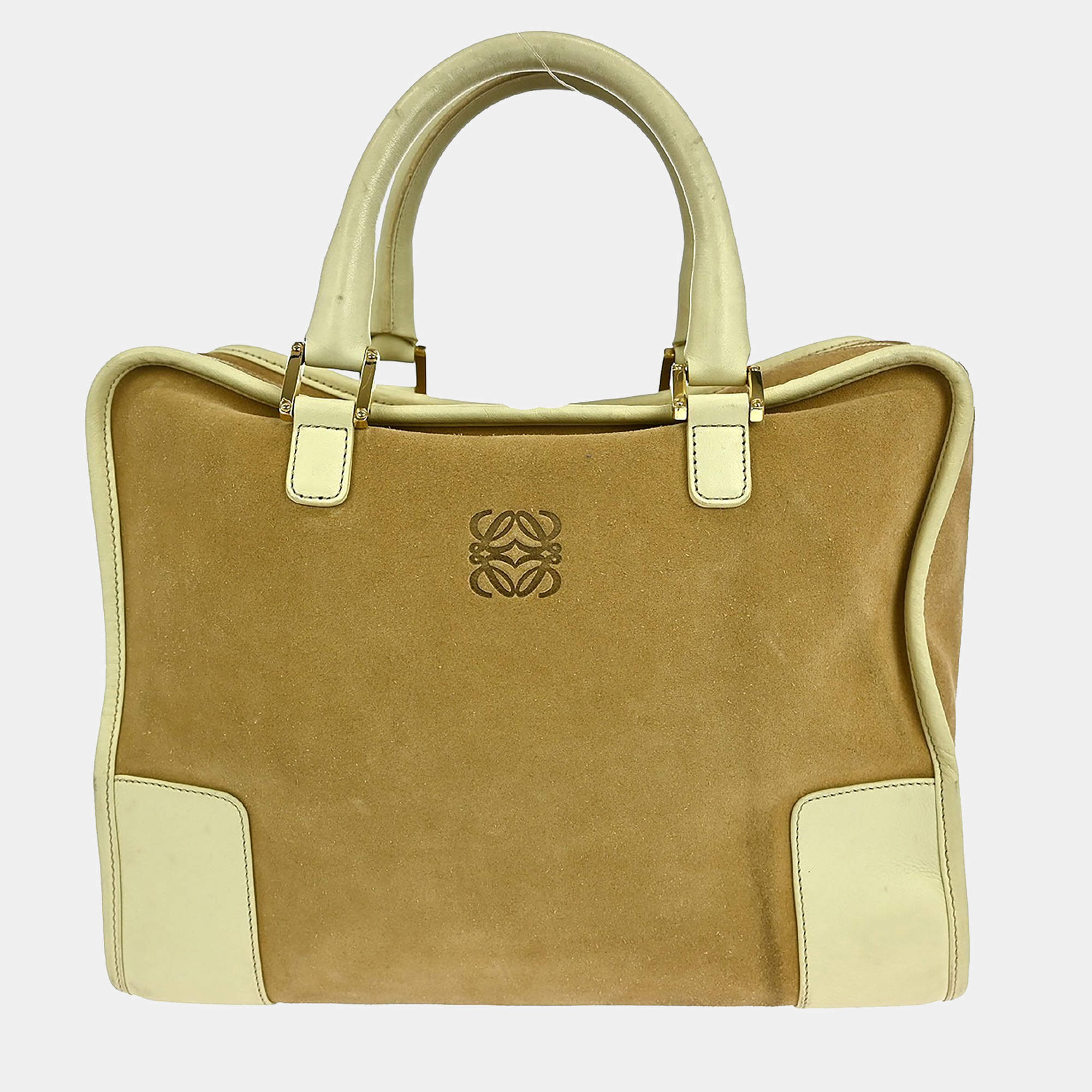 Pre Owned Loewe Brown Suede Handbag