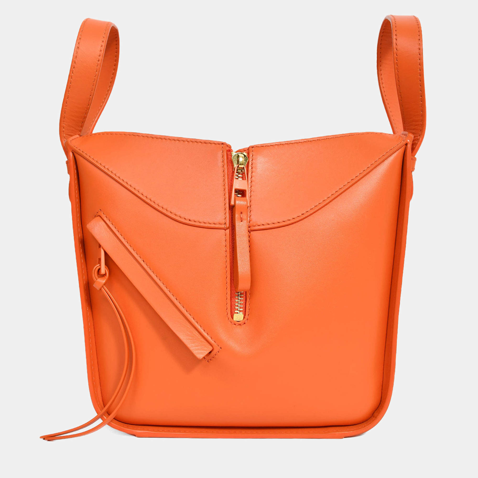مملوكة مسبقًا Loewe Orange Leather 'Hammock' Tote with Strap