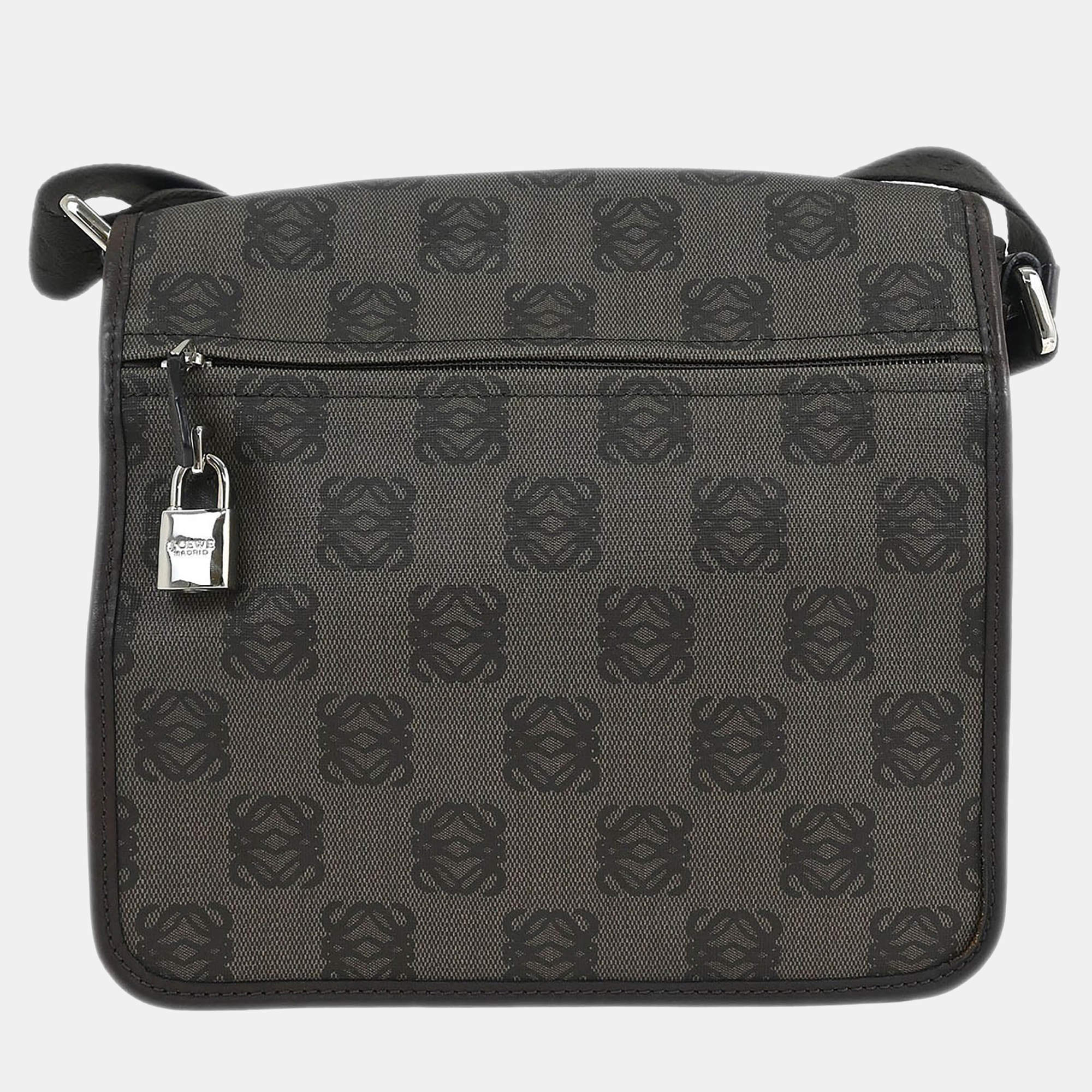 Pre Owned Loewe Brown/Black Shoulder Bag