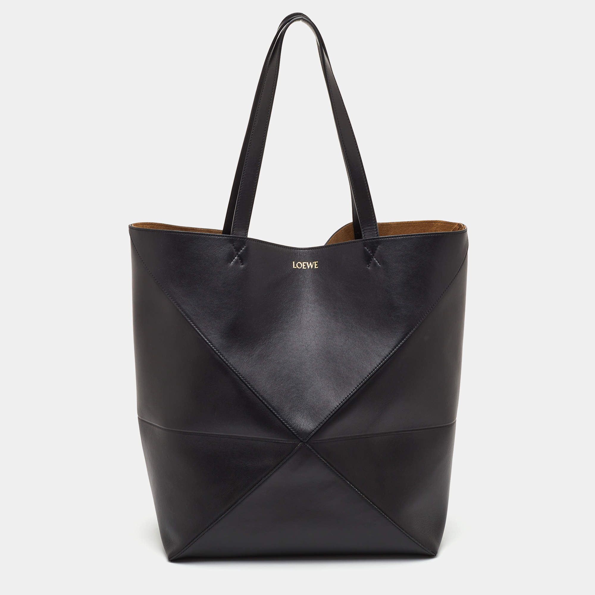 مملوكة مسبقًا Loewe Puzzle XL Black Leather Tote