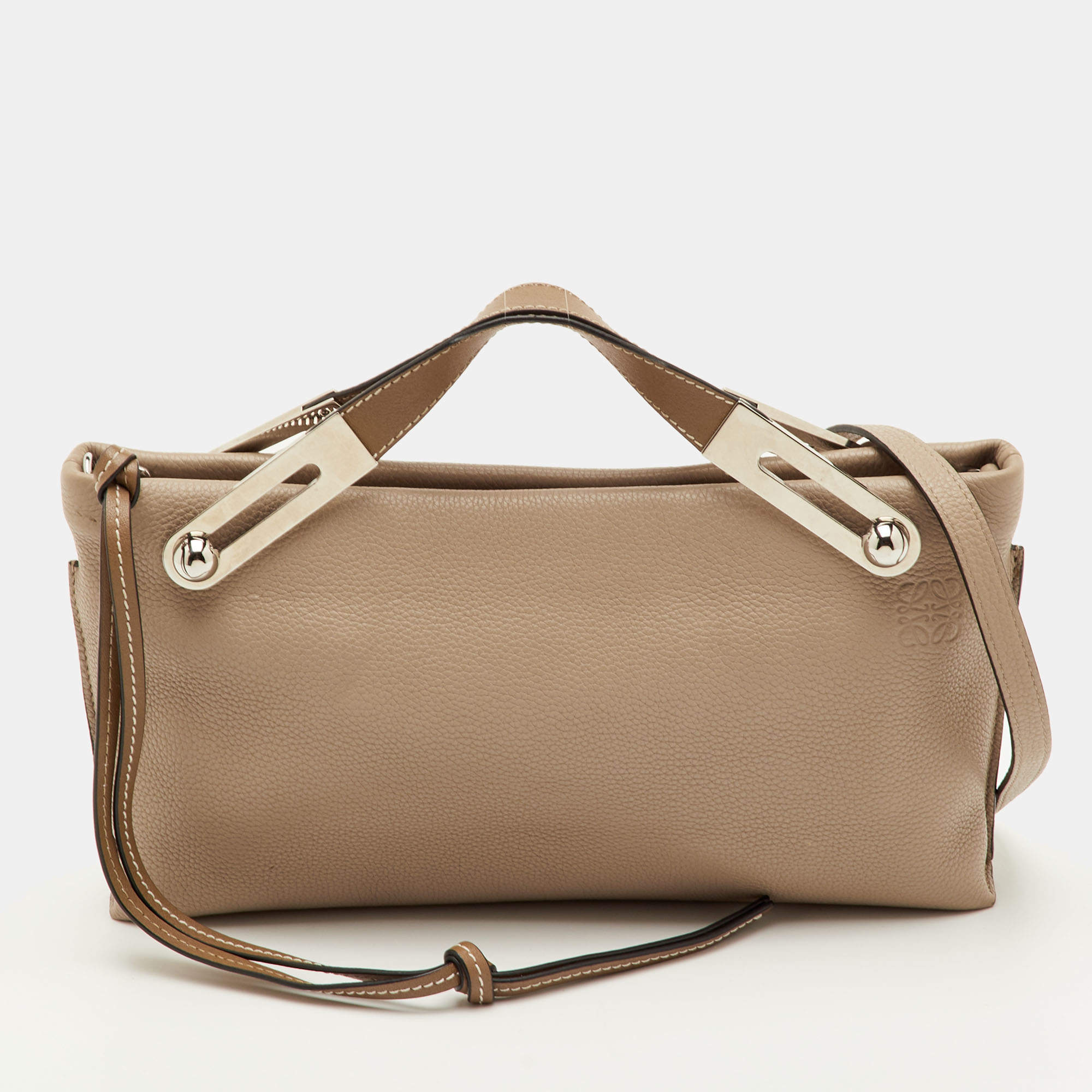 Pre Owned Loewe Missy Small Beige/Brown Leather Shoulder Bag