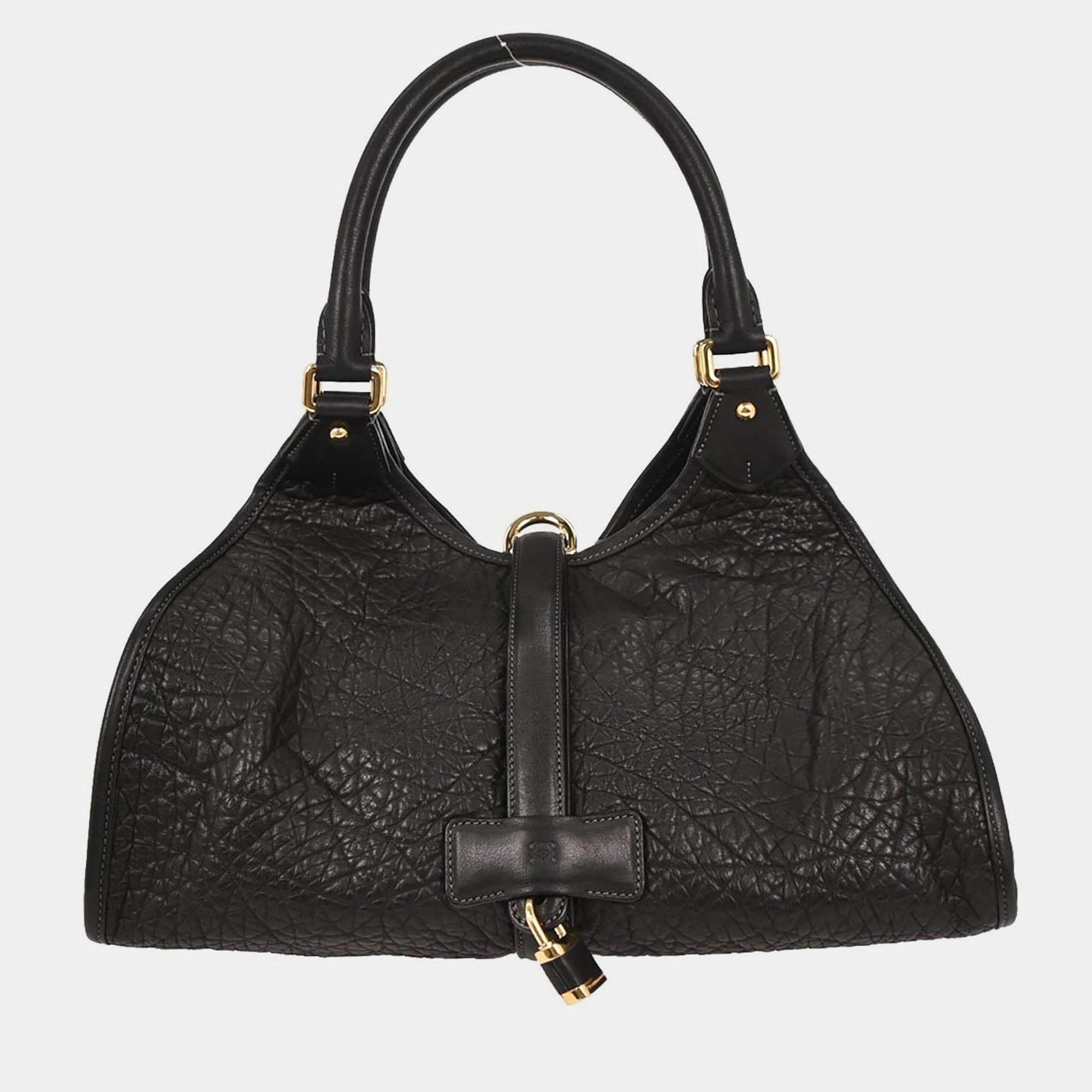 Pre Owned Loewe Black Leather Handbag