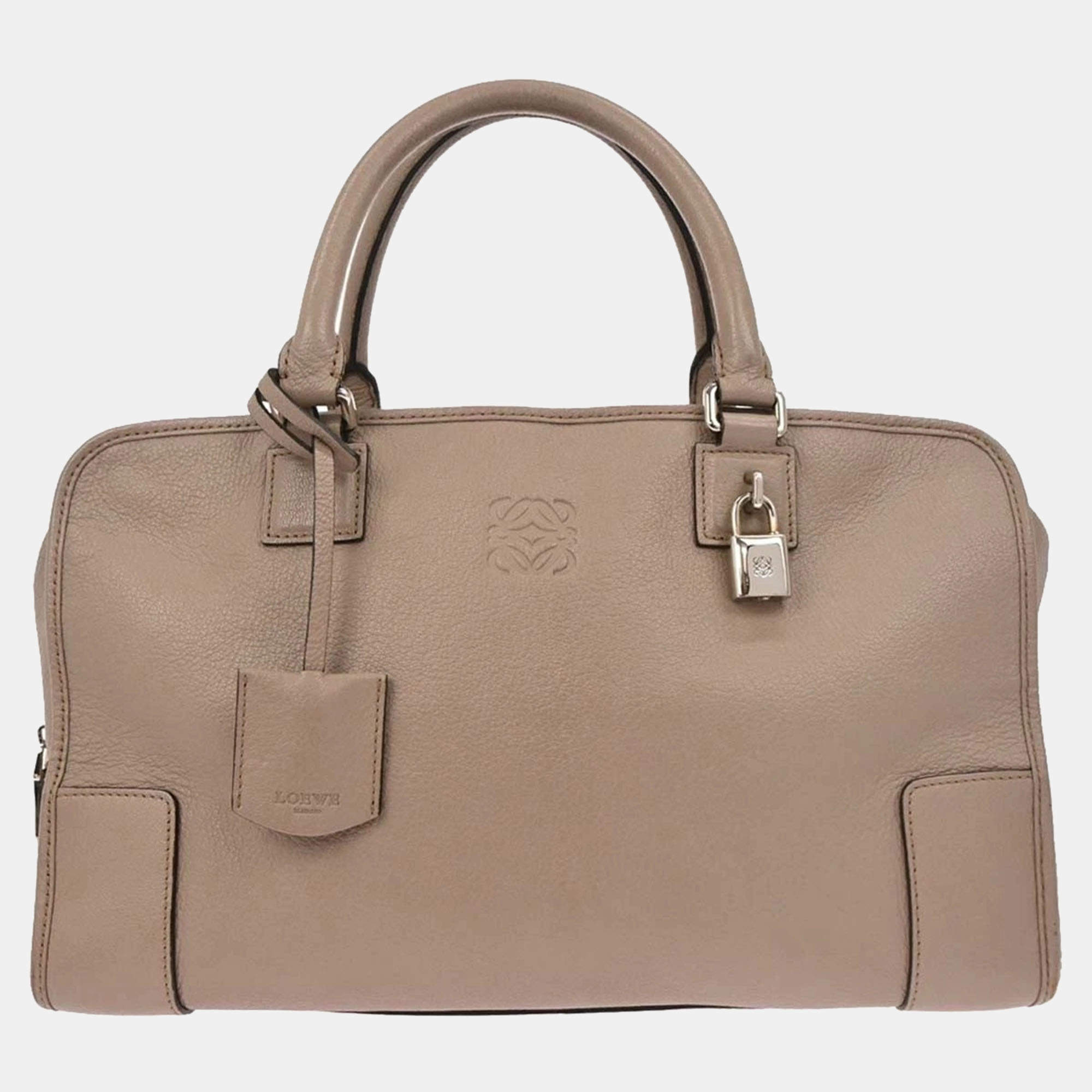 Pre Owned Loewe Grege Leather Amazona 36 Handbag